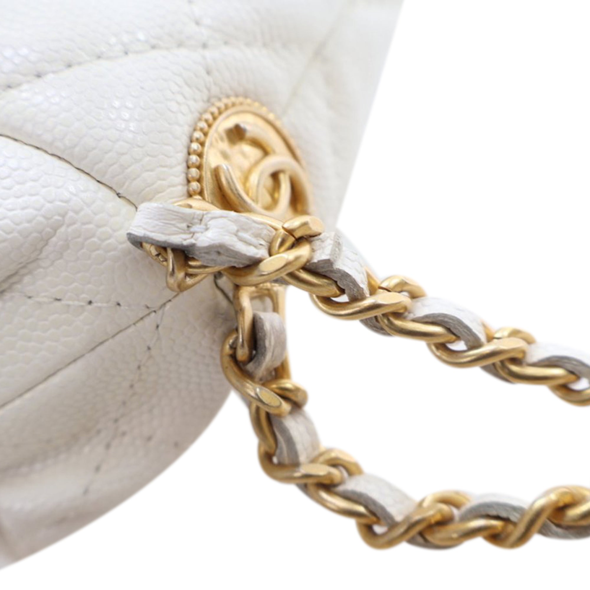 Chanel Mini Quilted Caviar Twist Your Buttons Drawstring Bucket Bag - image 10