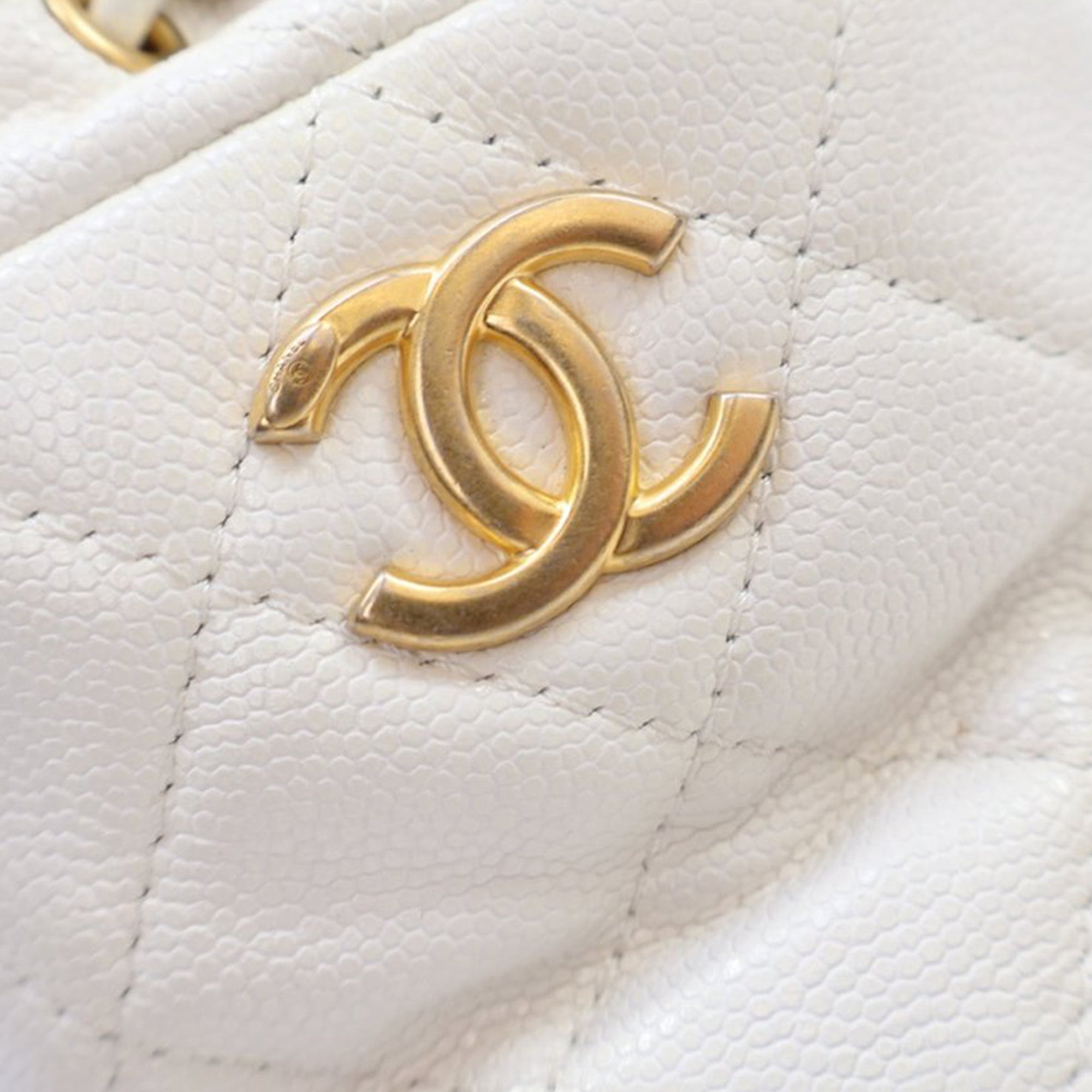 Chanel Mini Quilted Caviar Twist Your Buttons Drawstring Bucket Bag - image 5