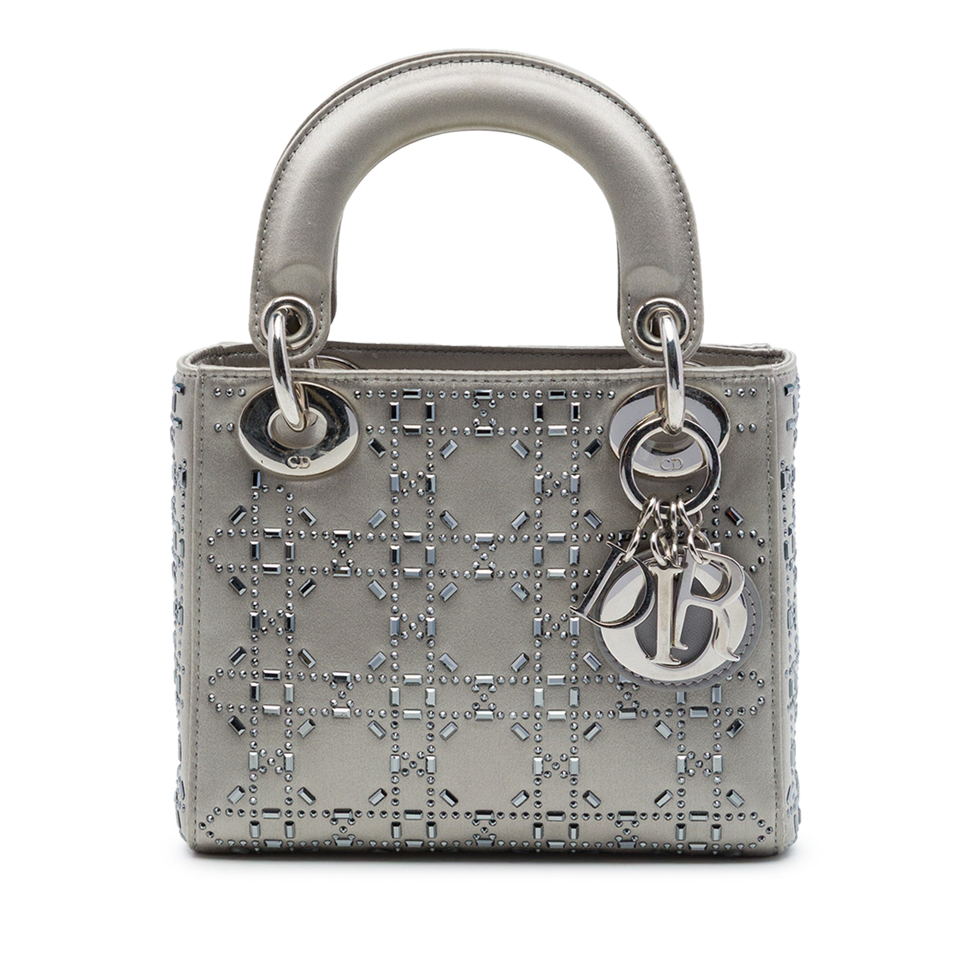 Dior Mini Satin Cannage Crystal Embellished Lady Dior - image 1