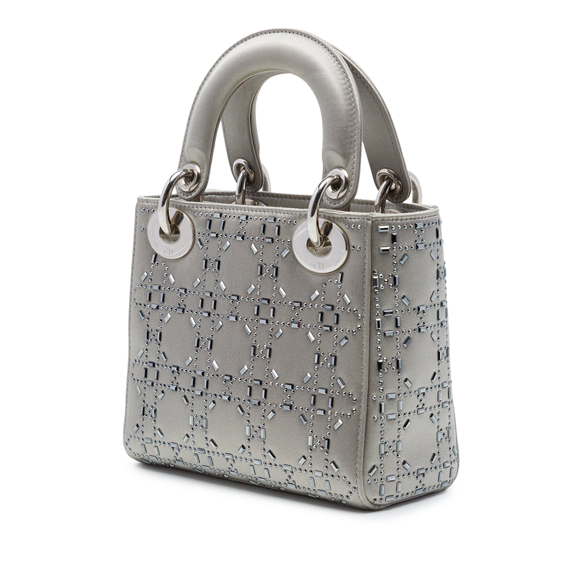 Dior Mini Satin Cannage Crystal Embellished Lady Dior - image 2