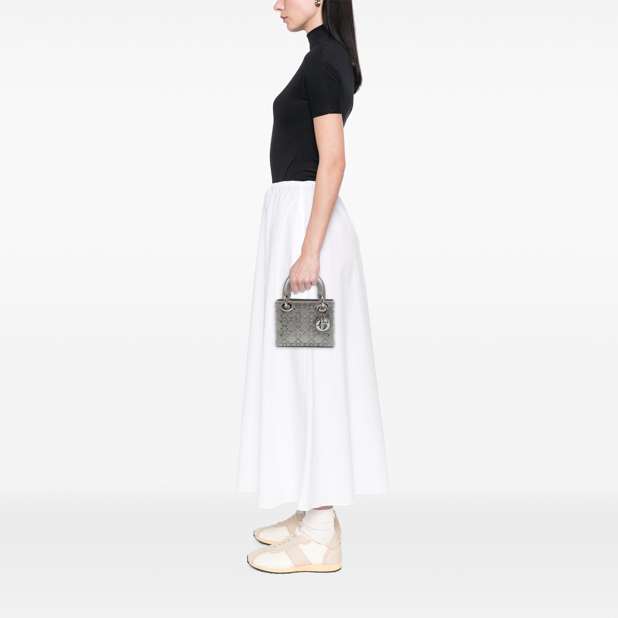 Dior Mini Satin Cannage Crystal Embellished Lady Dior - image 6
