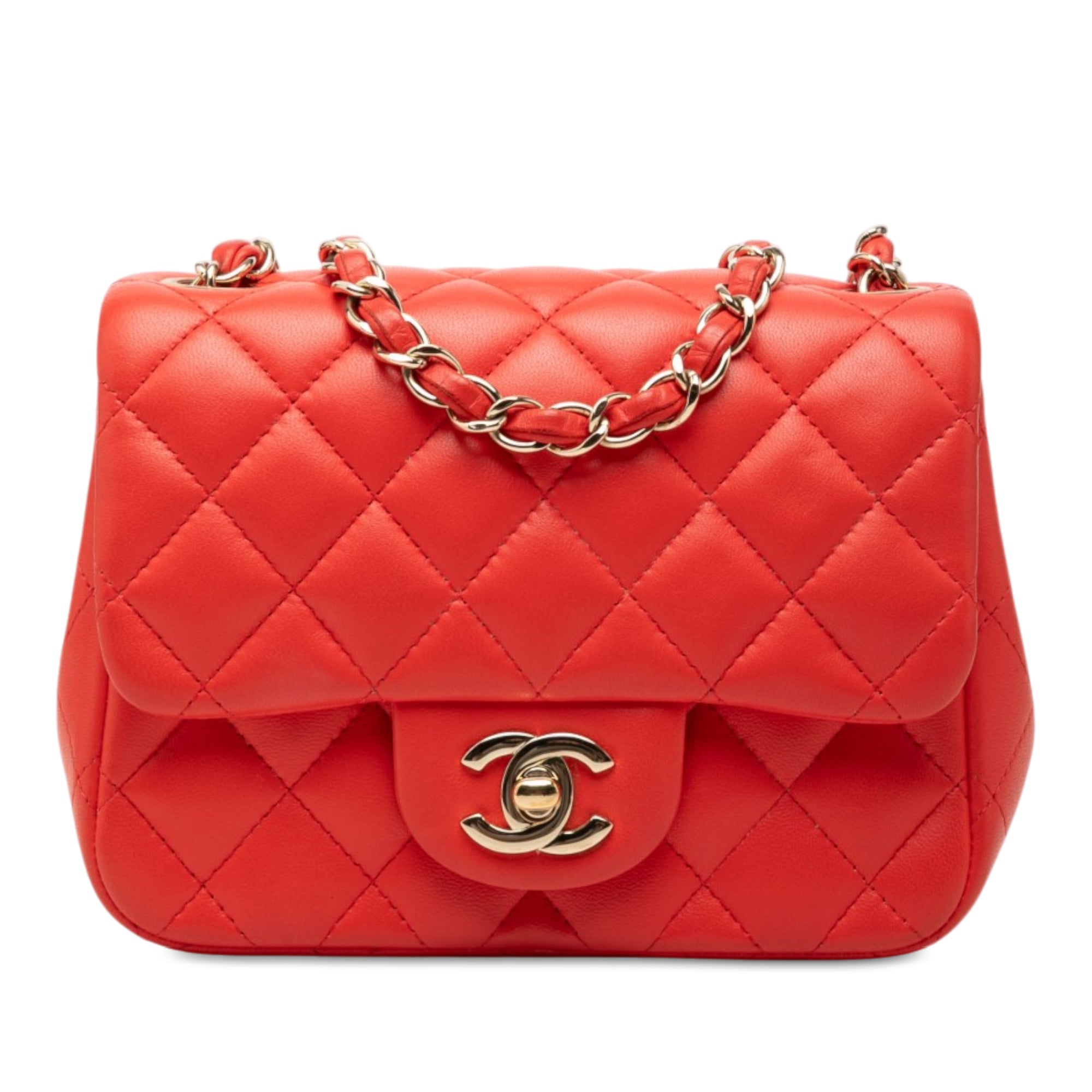 Chanel Mini Square Classic Lambskin Single Flap - image 1