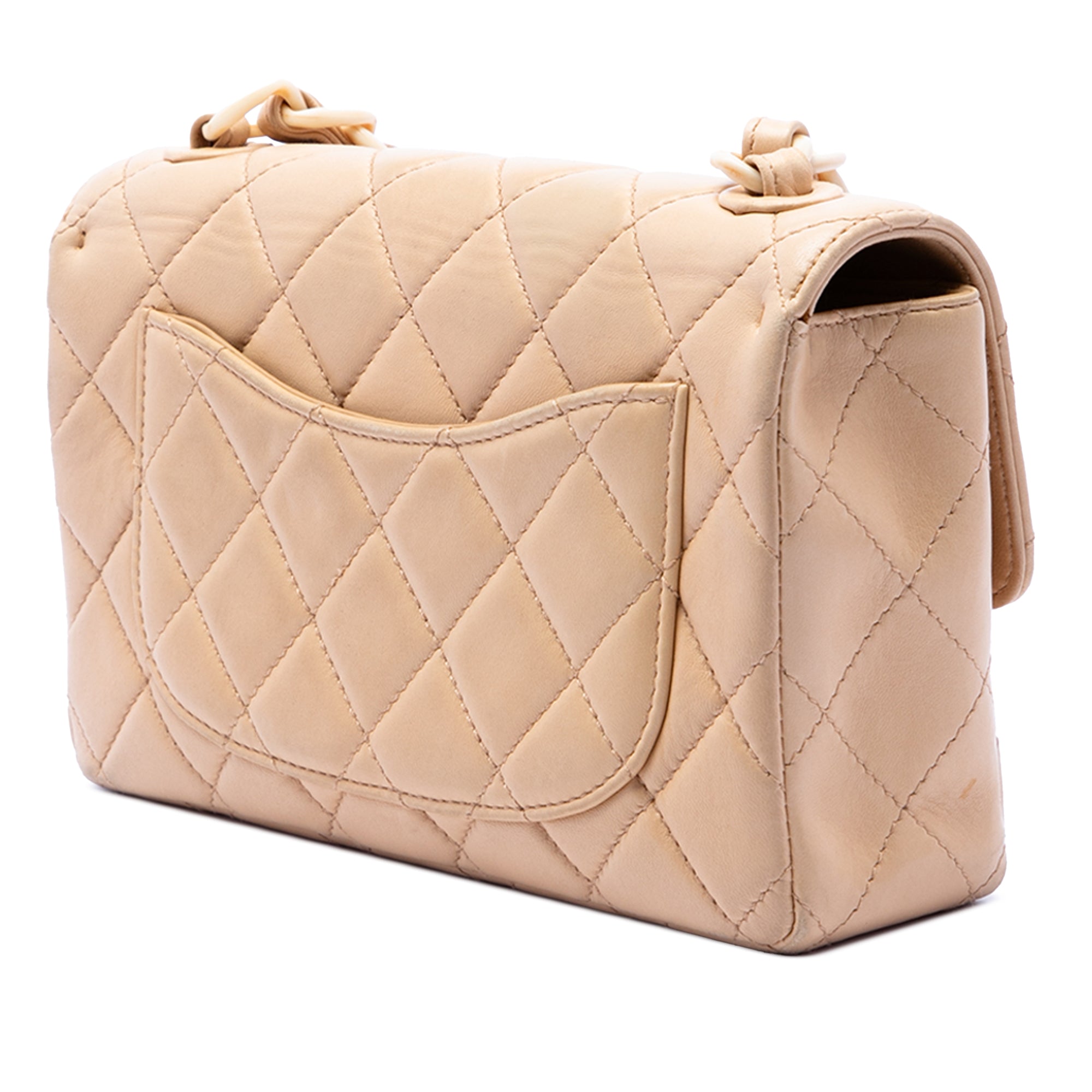 Chanel CC Quilted Lambskin Resin Chain Single Flap - image 2