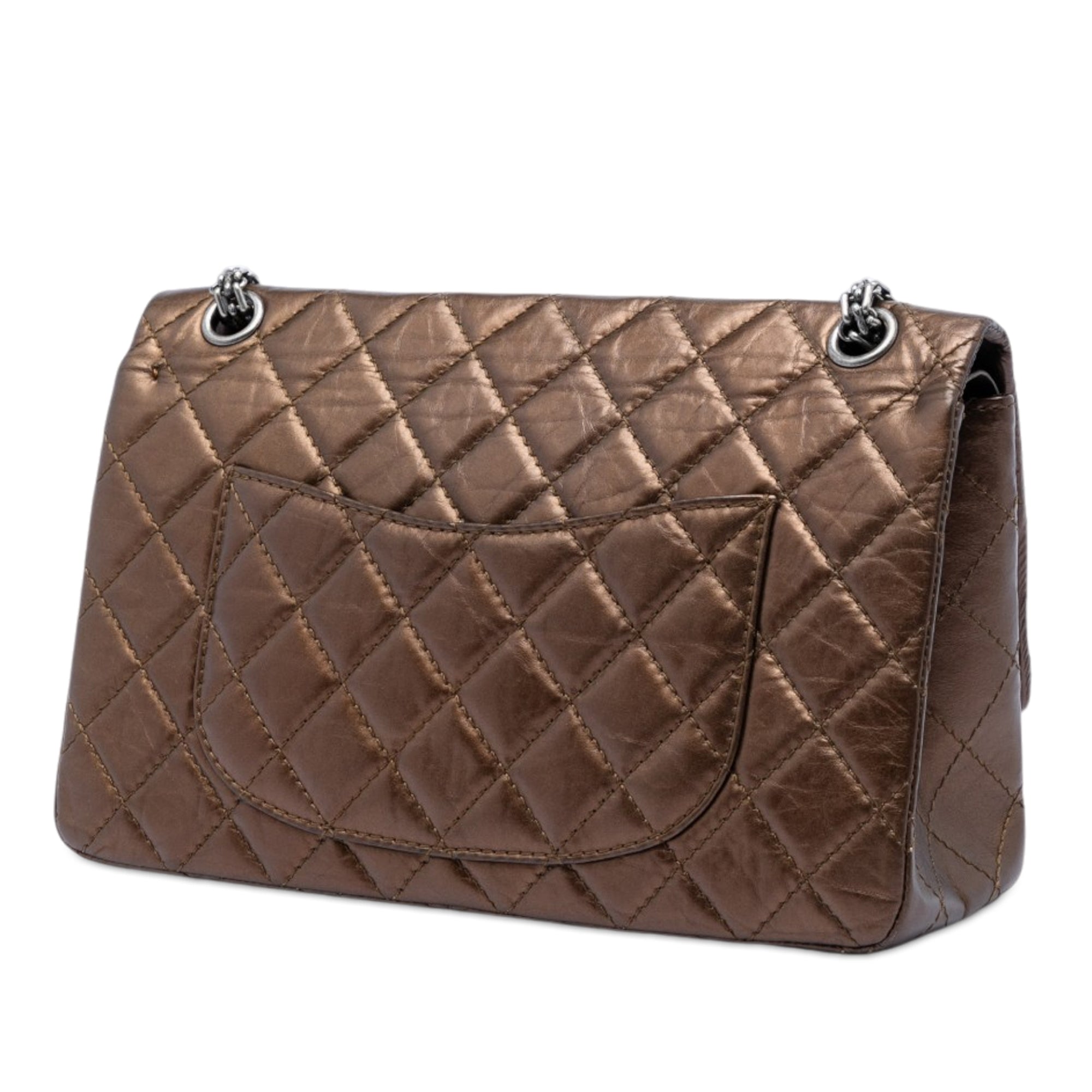 Chanel Quilted Metallic Aged Calfskin Reissue 2.55 Double Flap 226 - image 2