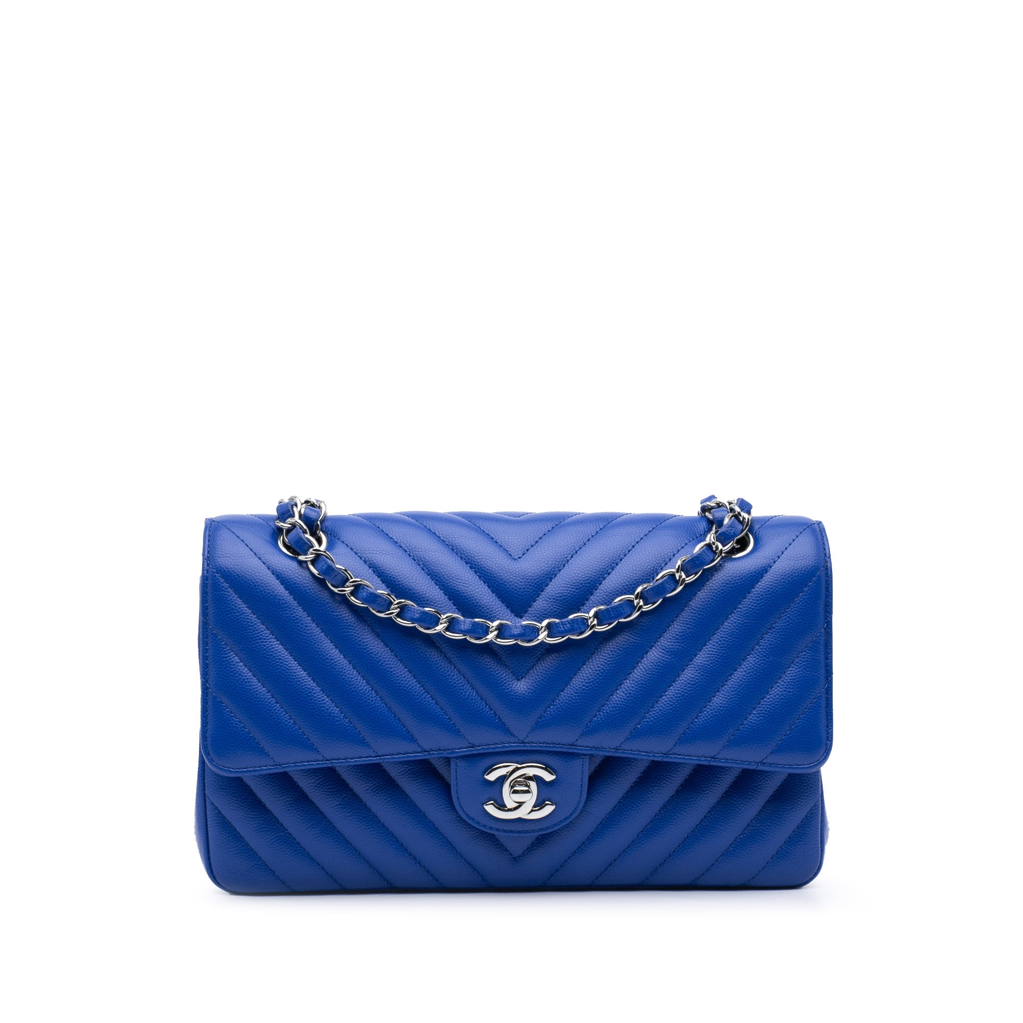 Chanel Medium Classic Chevron Caviar Double Flap - image 1