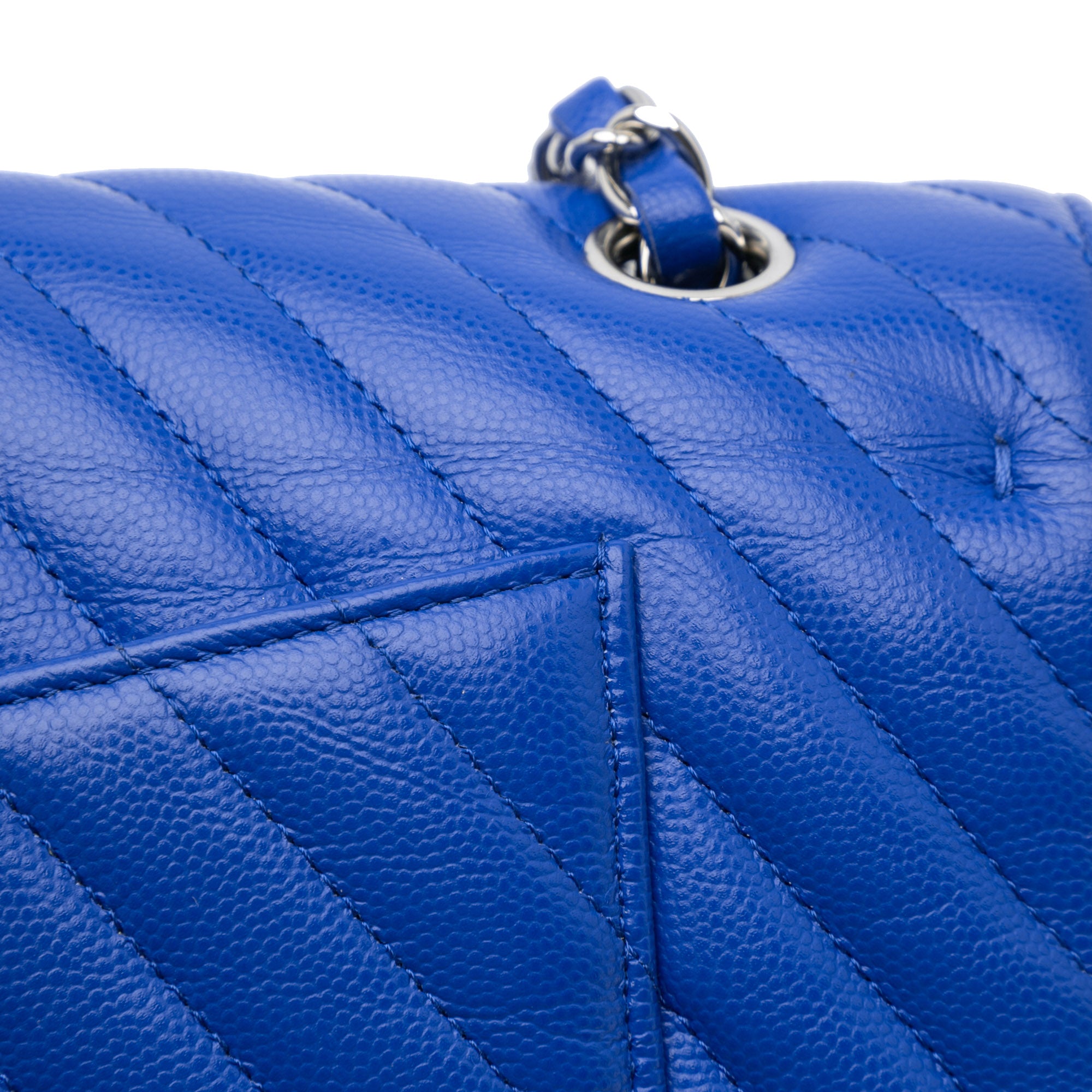 Chanel Medium Classic Chevron Caviar Double Flap - image 10