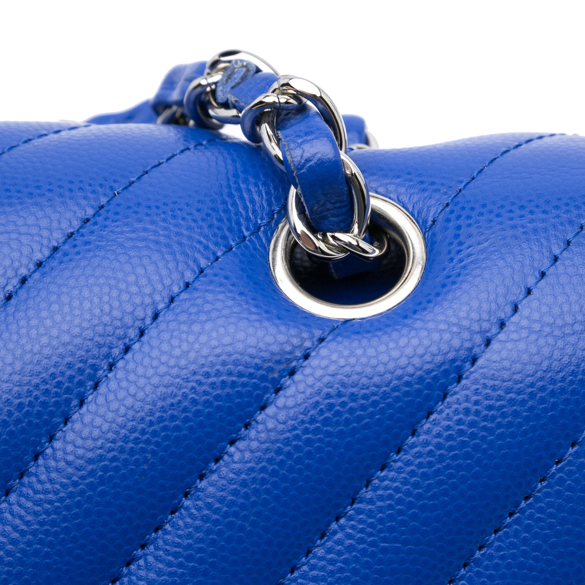 Chanel Medium Classic Chevron Caviar Double Flap - image 9