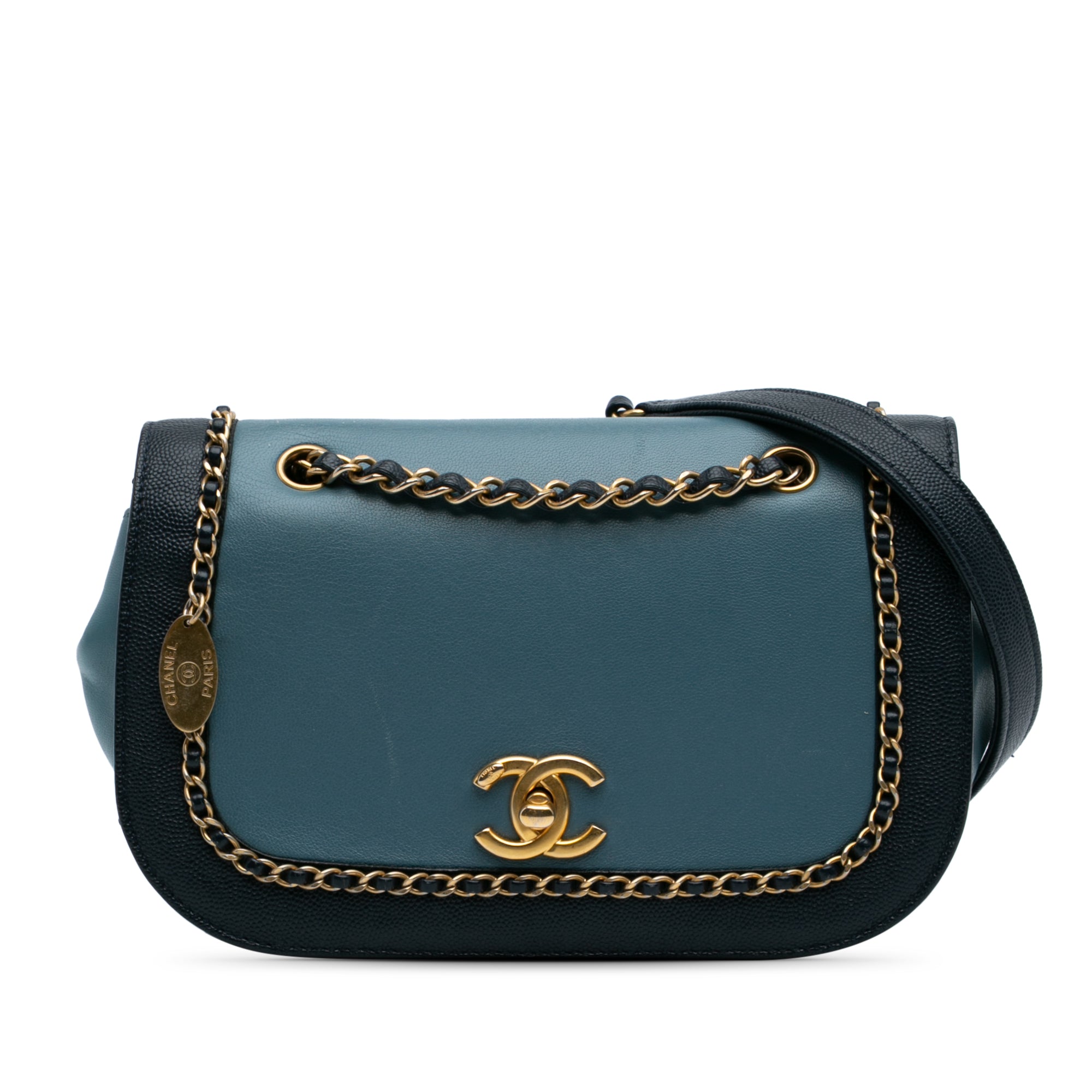 Chanel Lambskin and Caviar Lovely Chains Flap - image 1