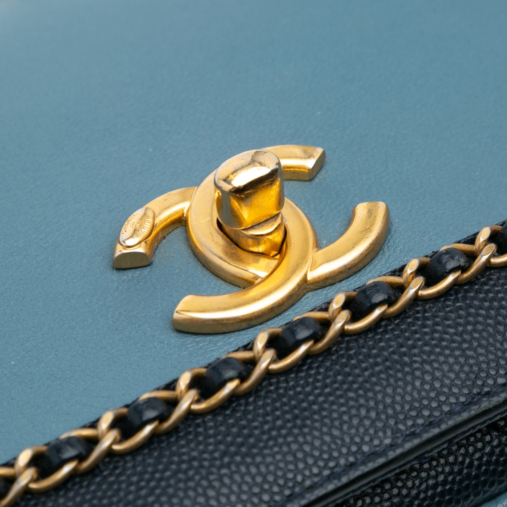 Chanel Lambskin and Caviar Lovely Chains Flap - image 8