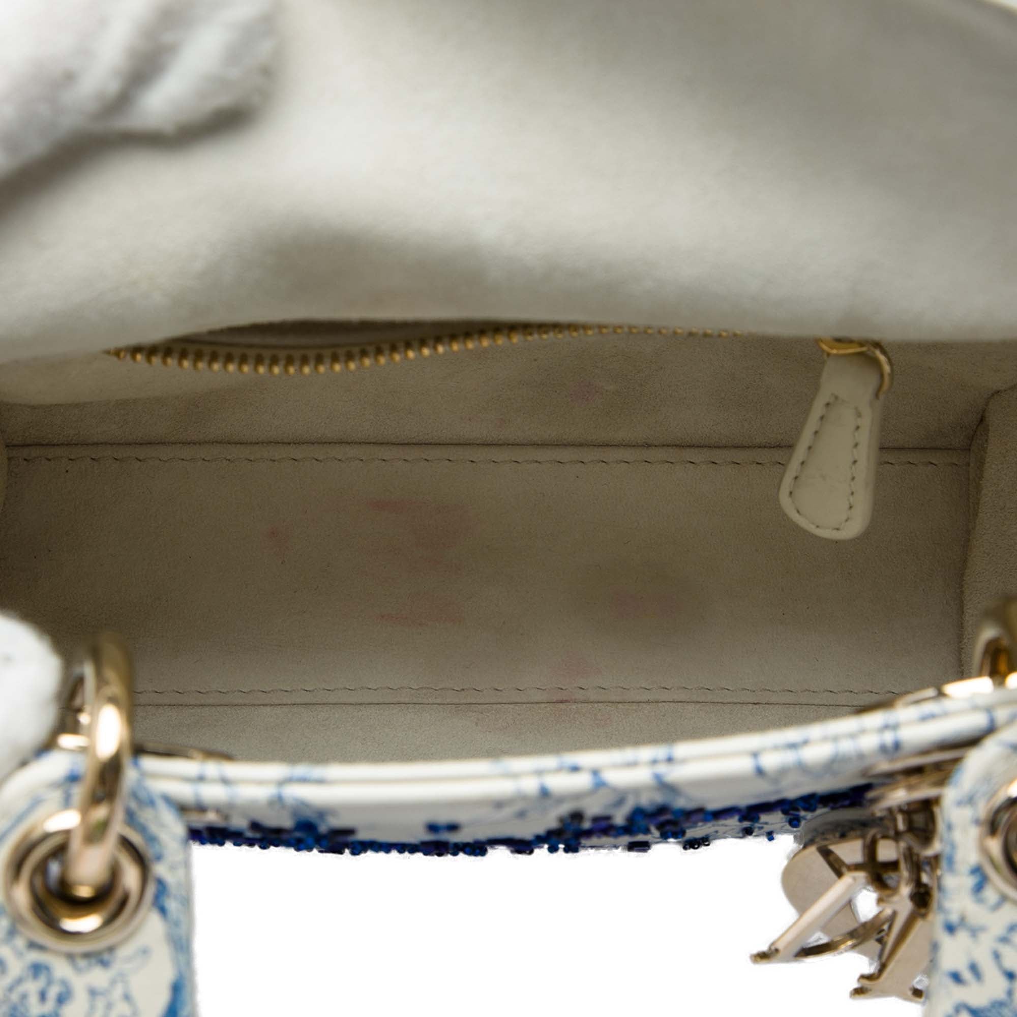 Dior Mini Calfskin Beaded Jardin D Hiver Lady Dior - image 4