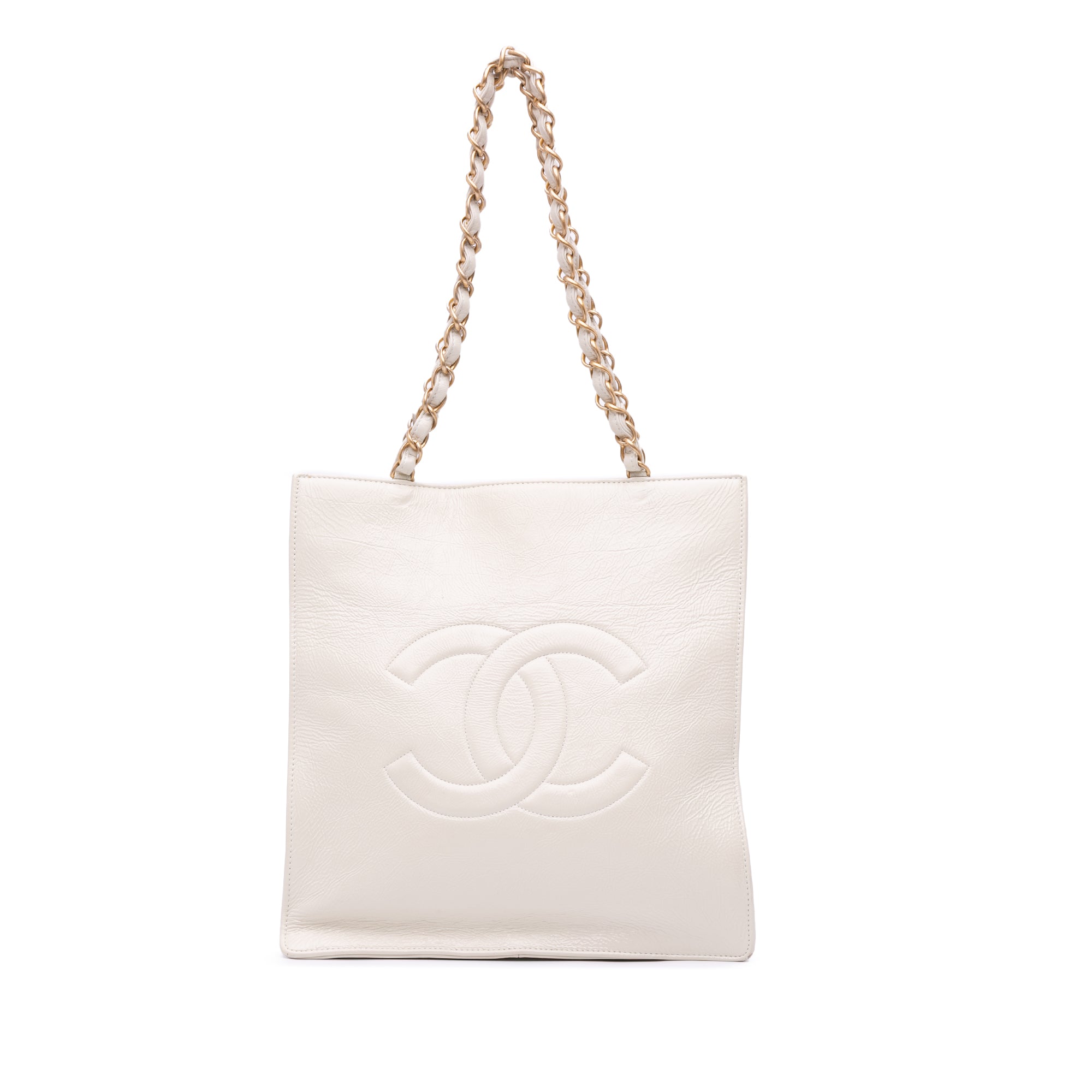 Chanel Shiny Aged Calfskin North South Shopping Tote - image 1