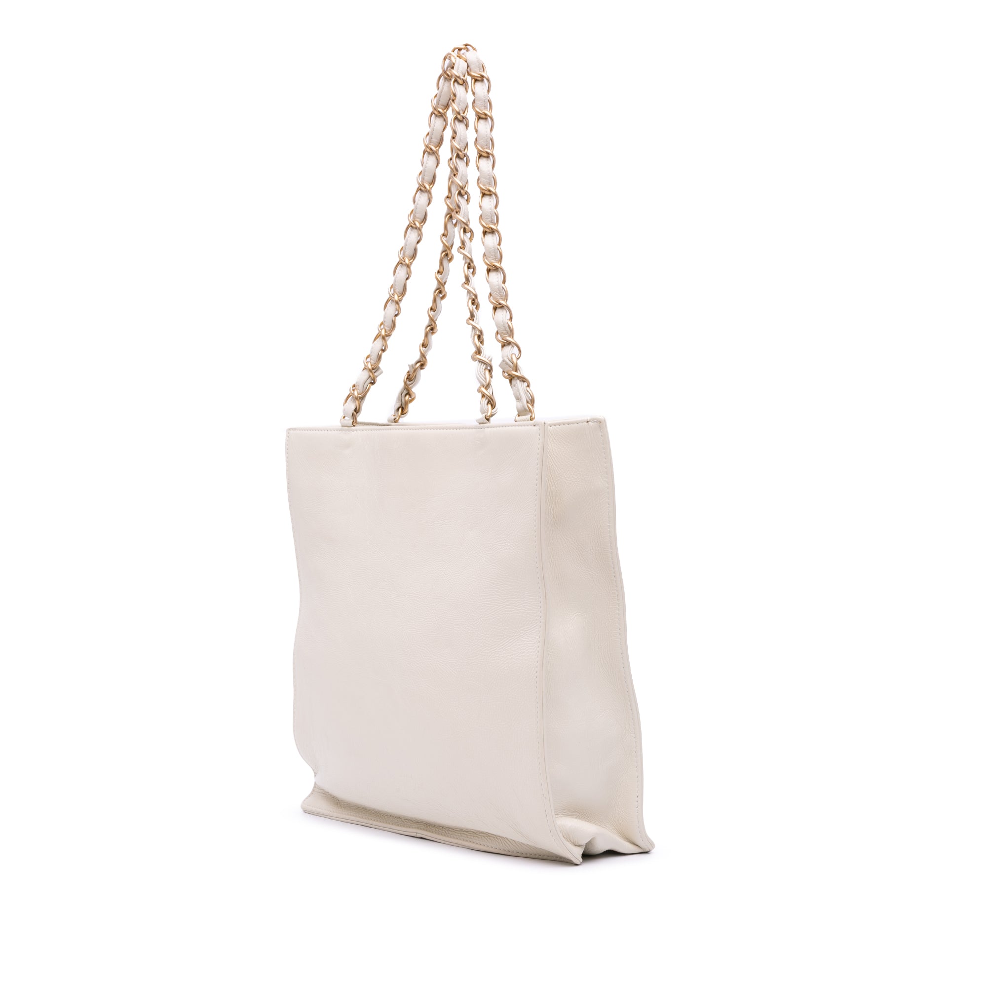 Chanel Shiny Aged Calfskin North South Shopping Tote - image 2
