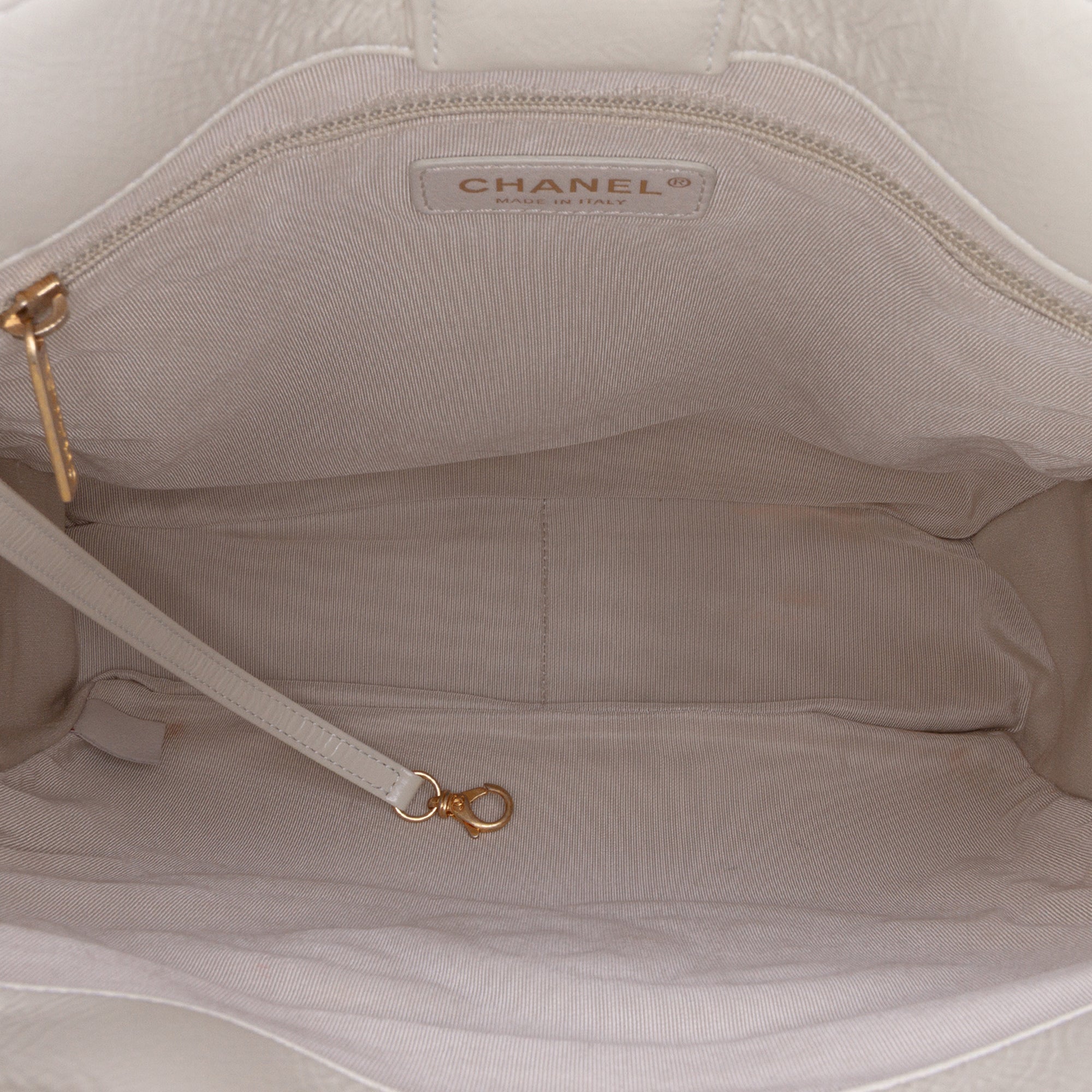 Chanel Shiny Aged Calfskin North South Shopping Tote - image 4