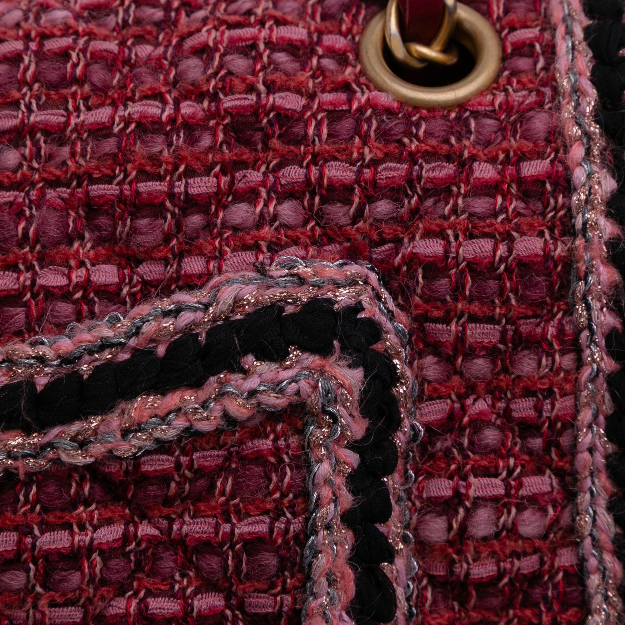 Chanel Medium Classic Tweed Braided Double Flap - image 10
