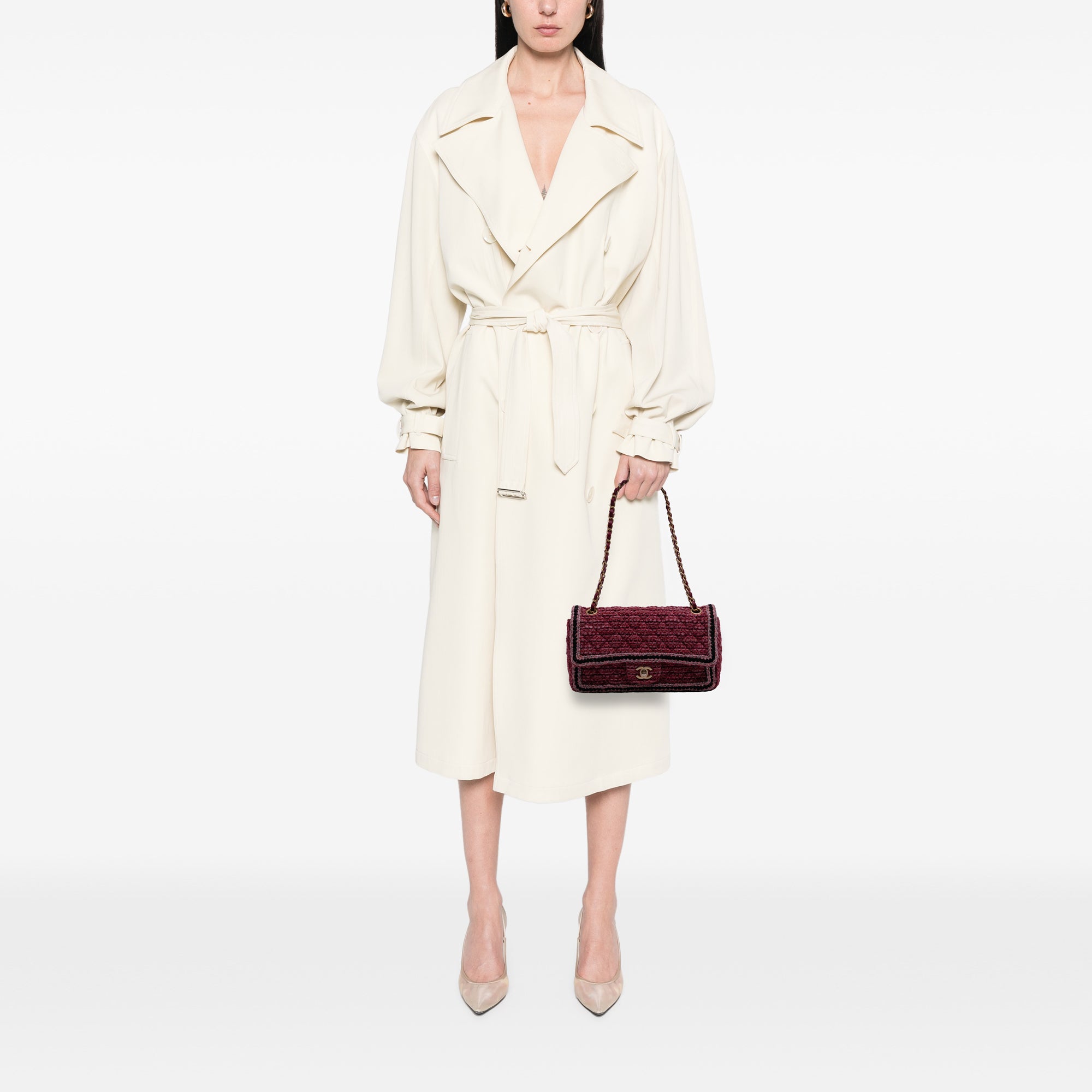 Chanel Medium Classic Tweed Braided Double Flap - image 11