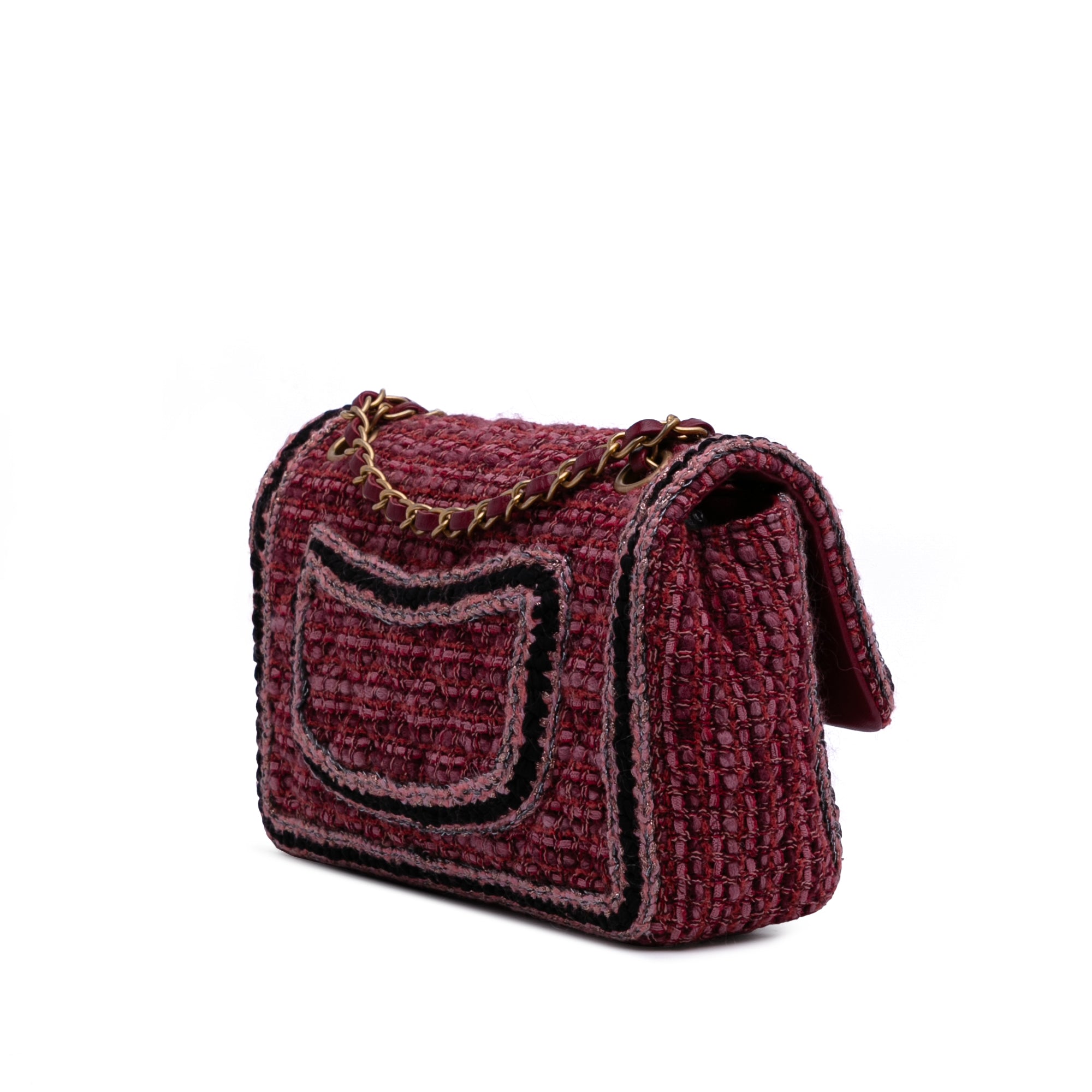 Chanel Medium Classic Tweed Braided Double Flap - image 2