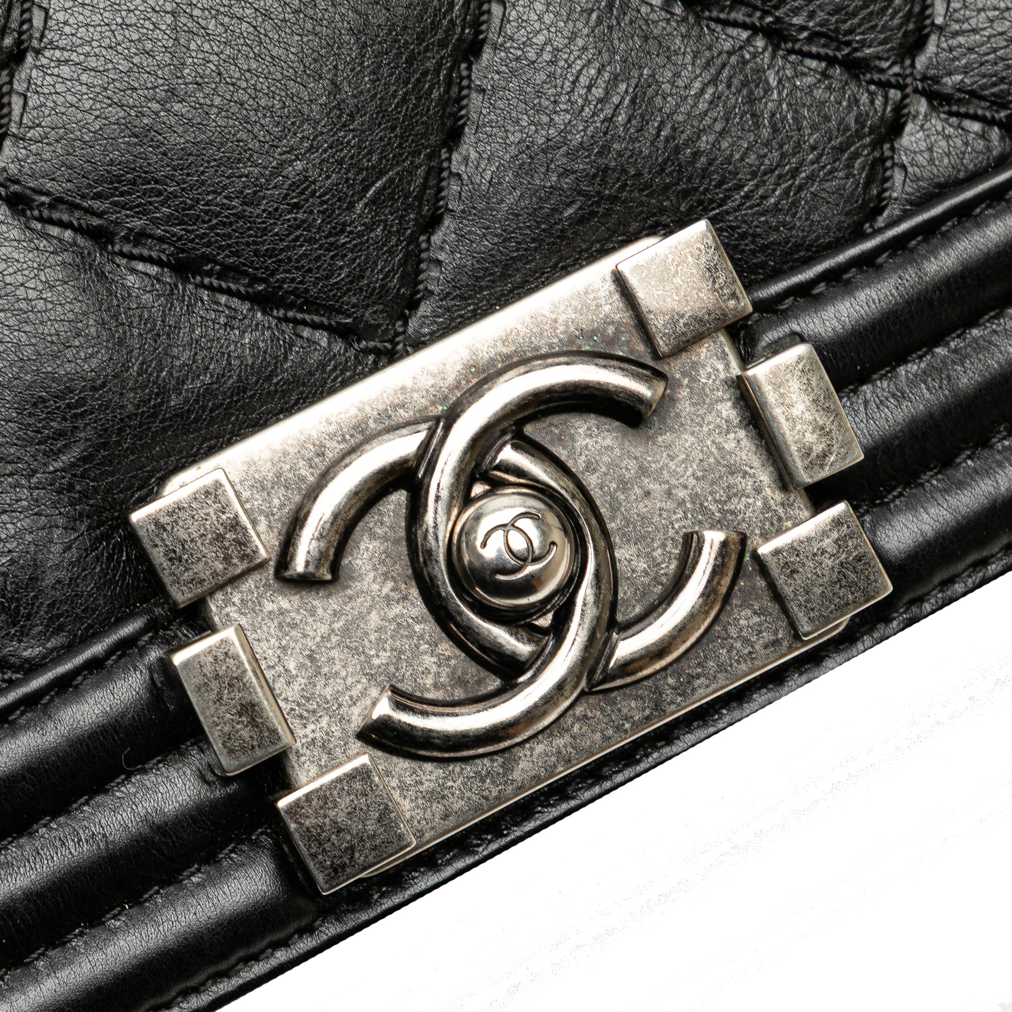 Chanel Old Medium Calfskin Double Stitch Boy Flap - image 7