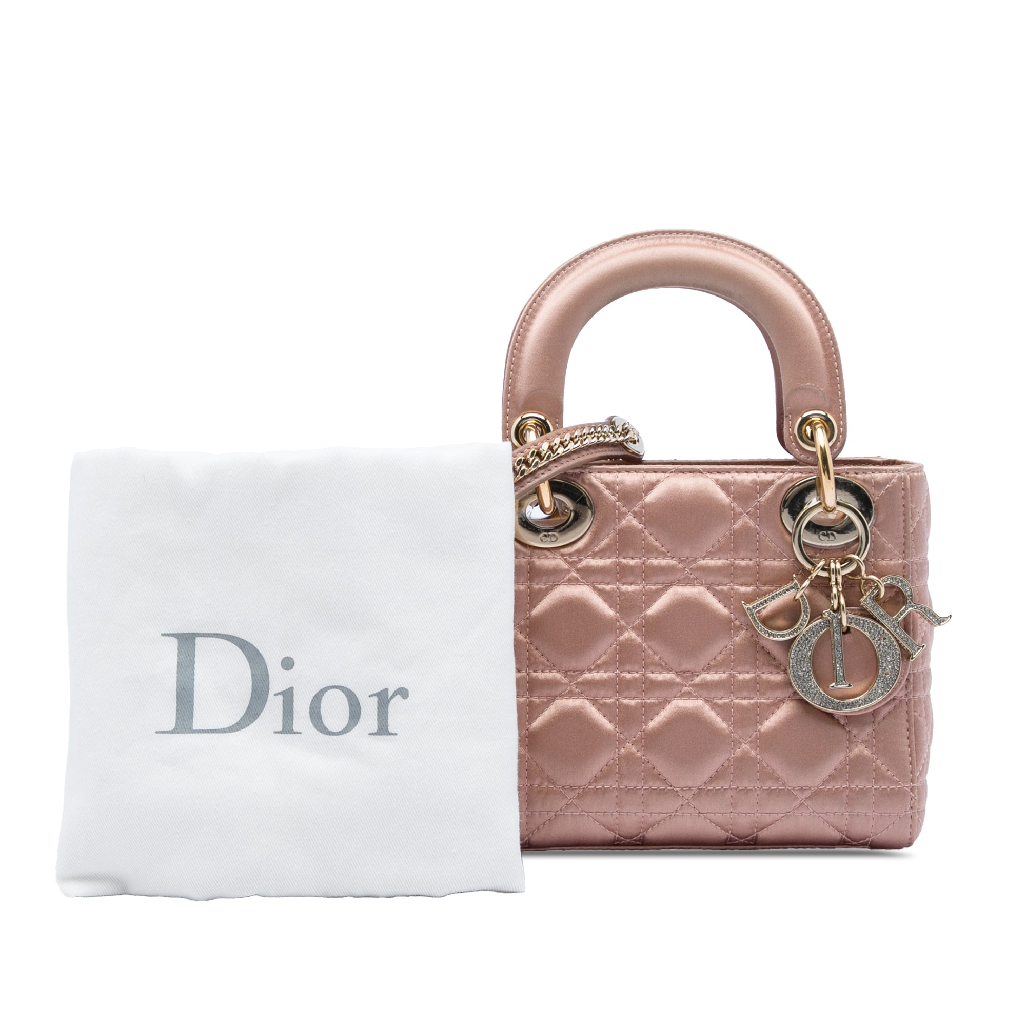 Dior Mini Satin Cannage Swarovski Crystal Lady Dior - image 6