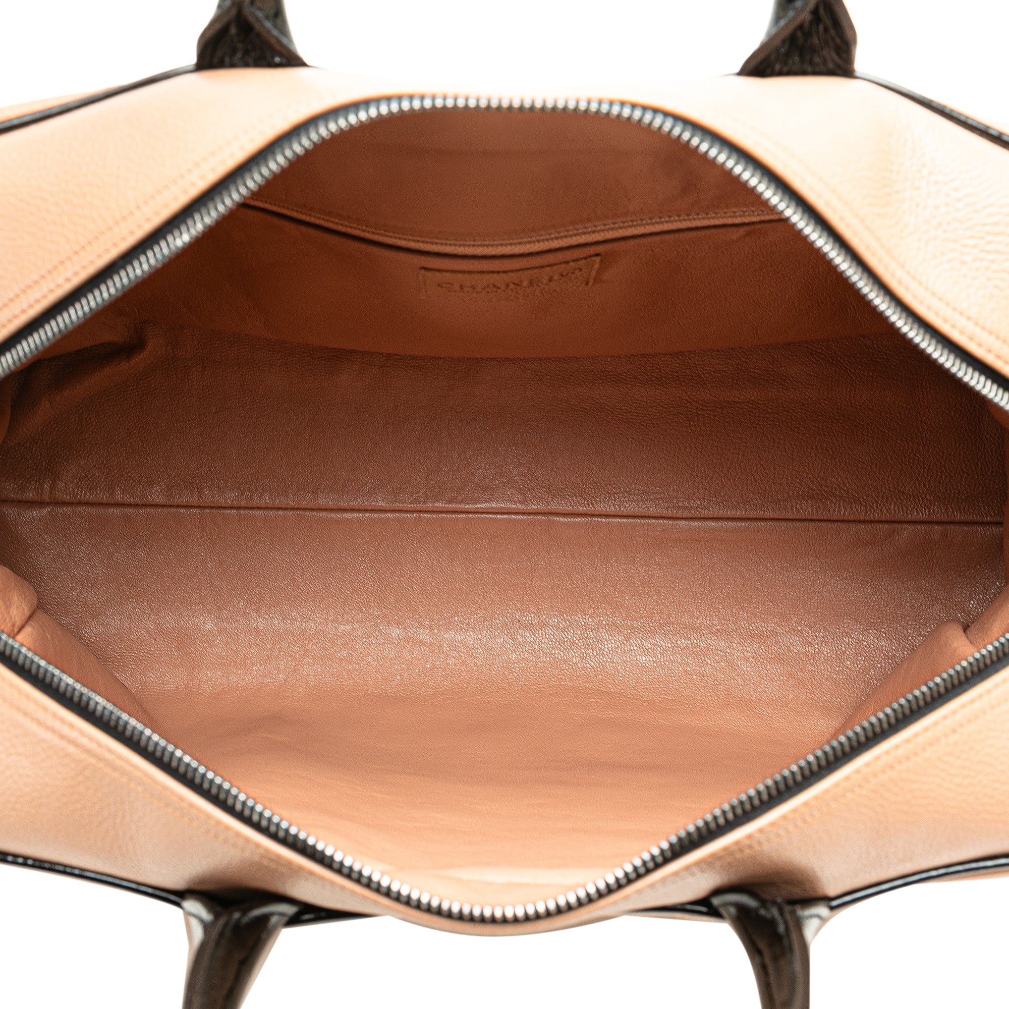 Chanel Large Quilted Grained Calfskin Bowler Handbag - image 4