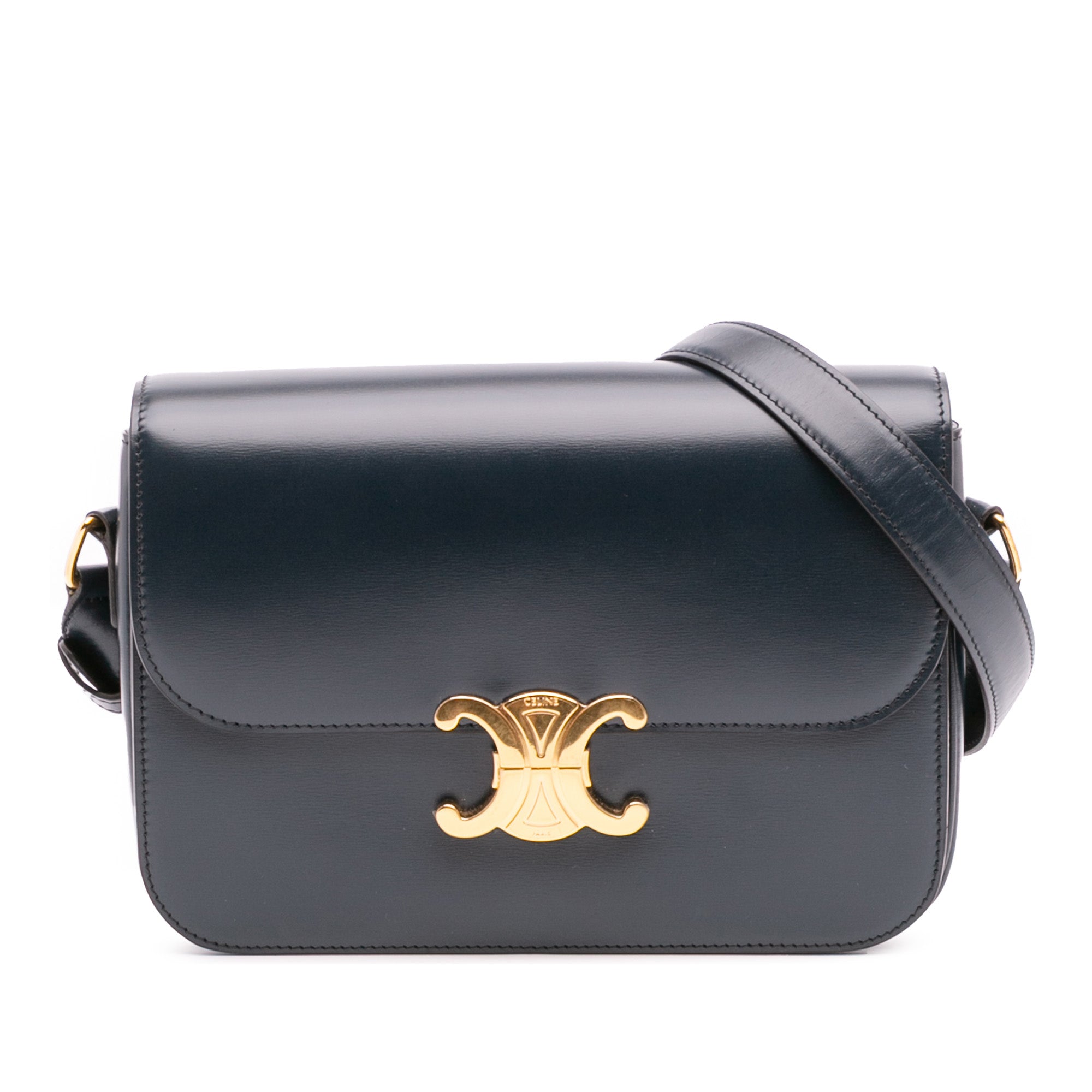 Celine Classique Shiny Calfskin Triomphe Crossbody - image 1