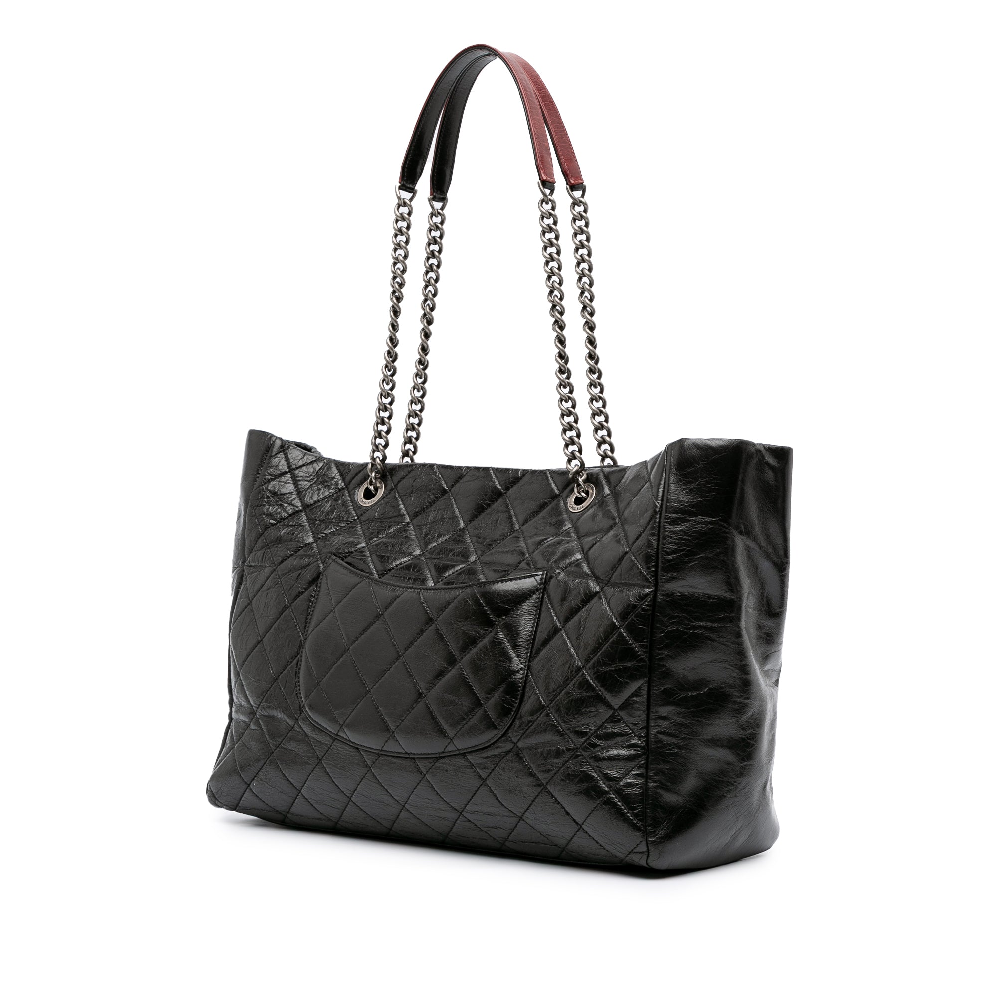 Chanel Large Quilted Glazed Calfskin Duo Color Tote - image 2