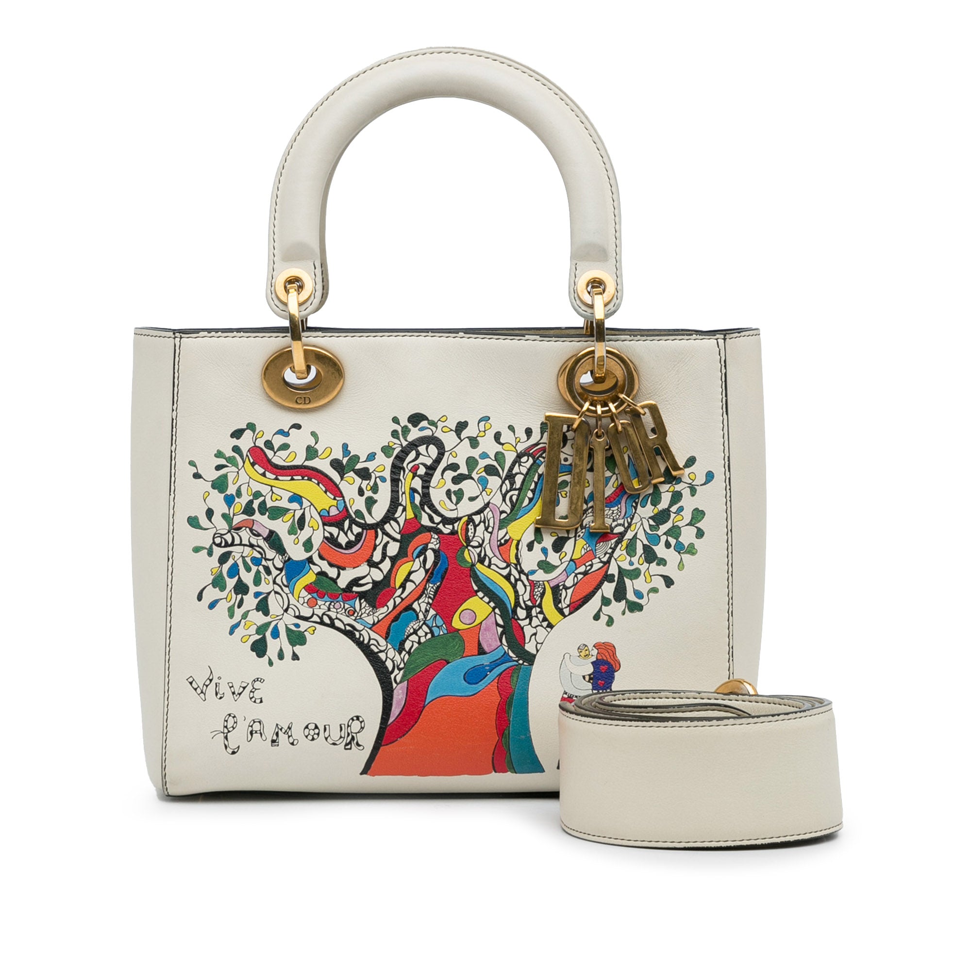 Dior Niki de Saint Phalle Medium Calfskin Vive L amour Lady Dior - image 13