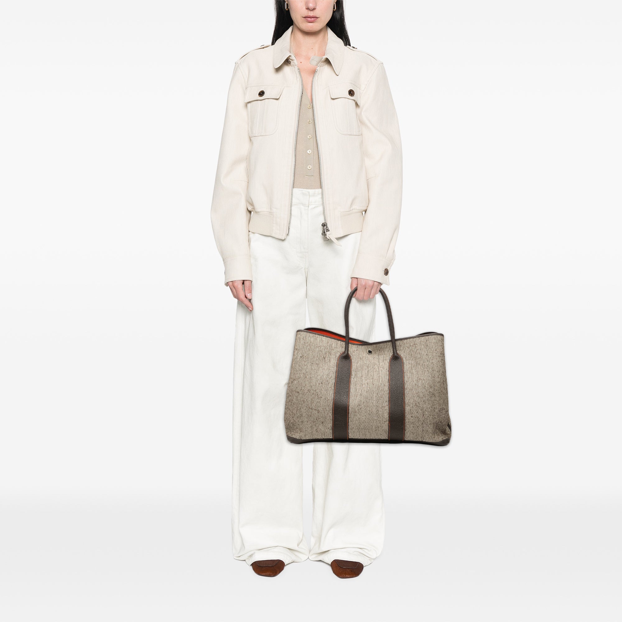 Hermès Toile Herringbone and Negonda Garden Party 49 - image 6