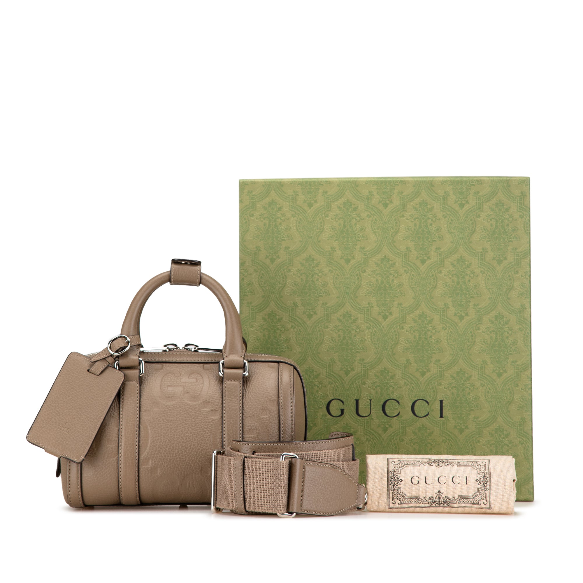Gucci Mini Jumbo GG Embossed Calfskin Duffle Bag - image 8