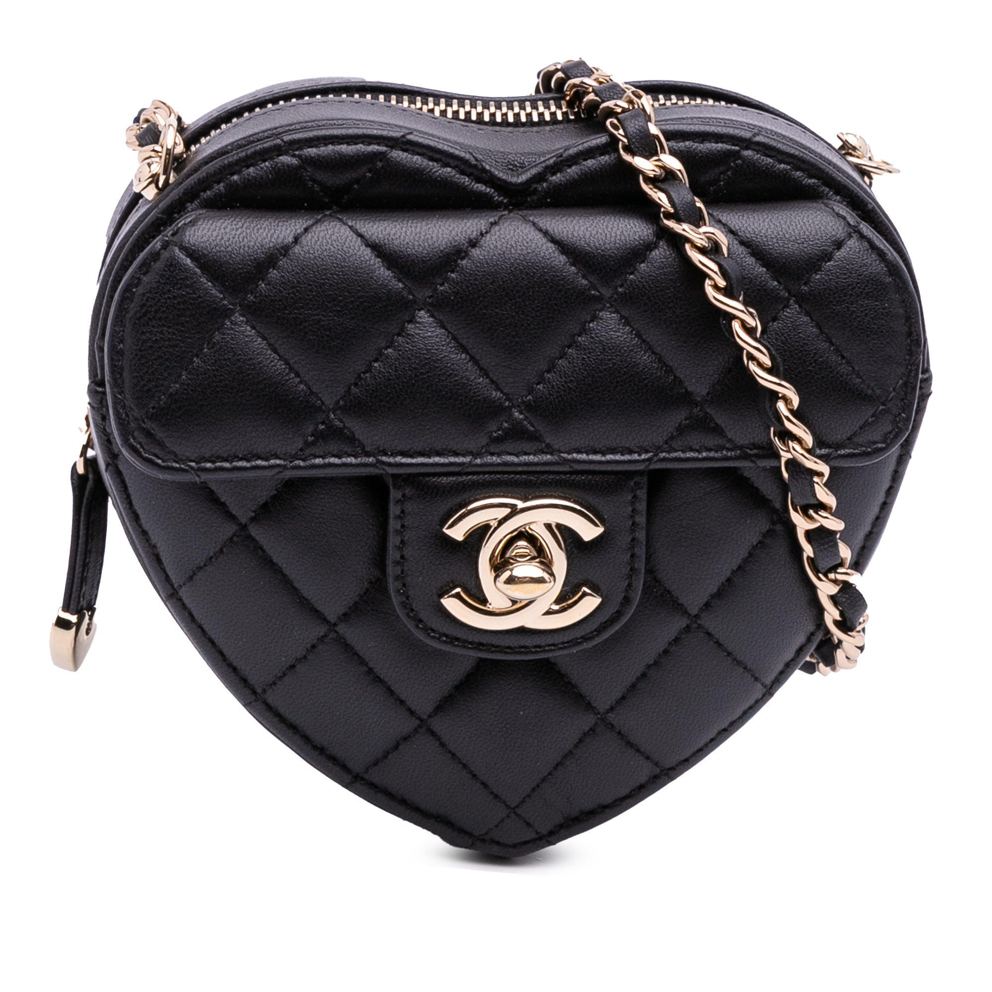 Chanel Mini Lambskin CC in Love Heart Crossbody - image 1
