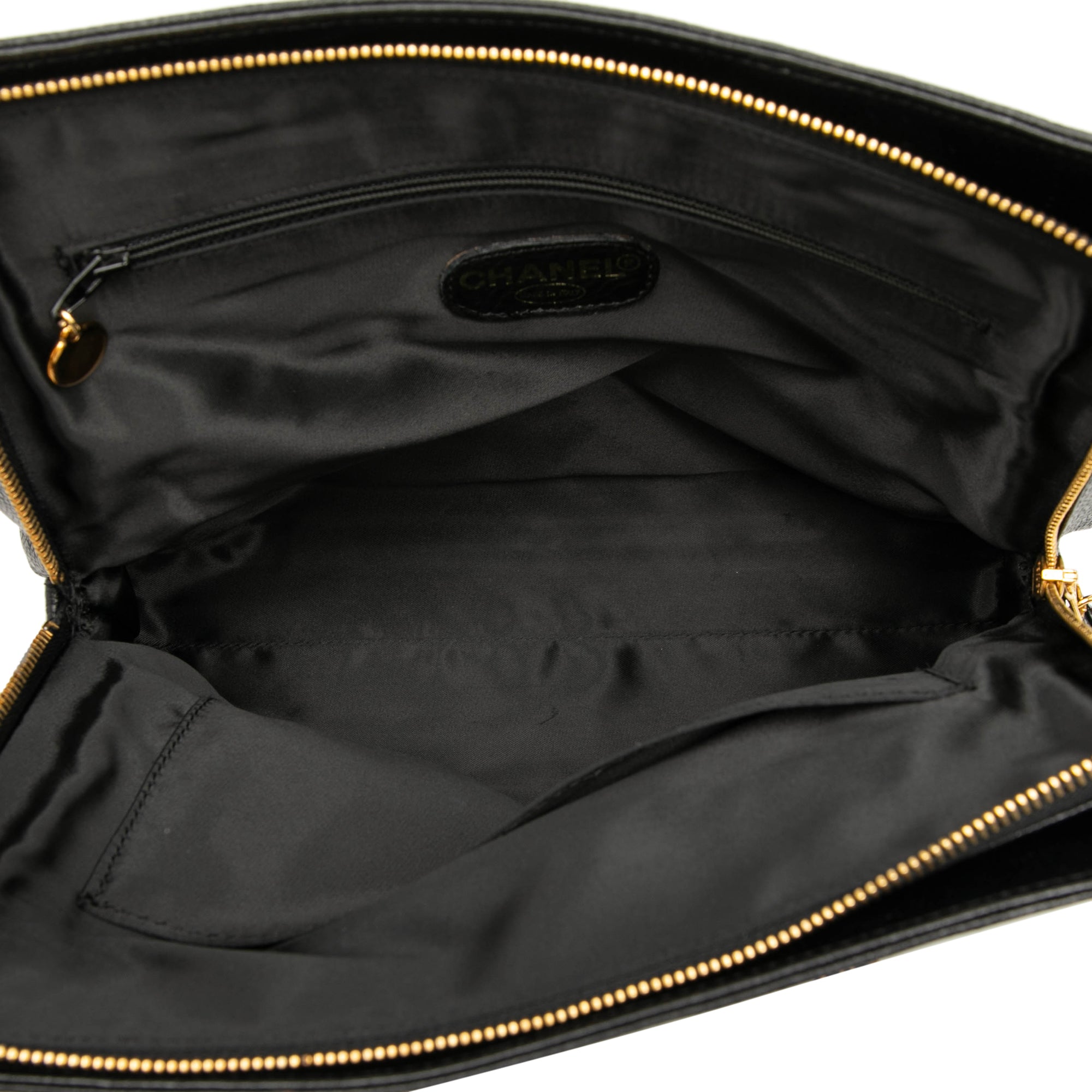 Chanel Caviar Logo Chain Tote - image 4