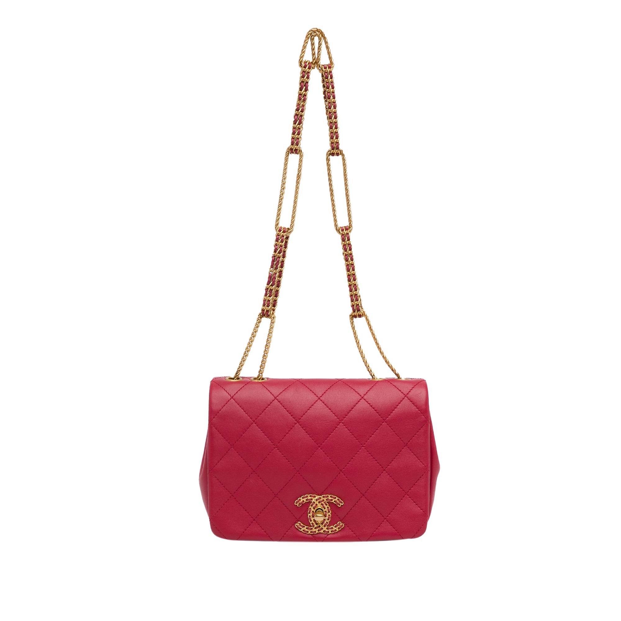 Chanel Small Quilted Lambskin On And On Chain Flap - image 1