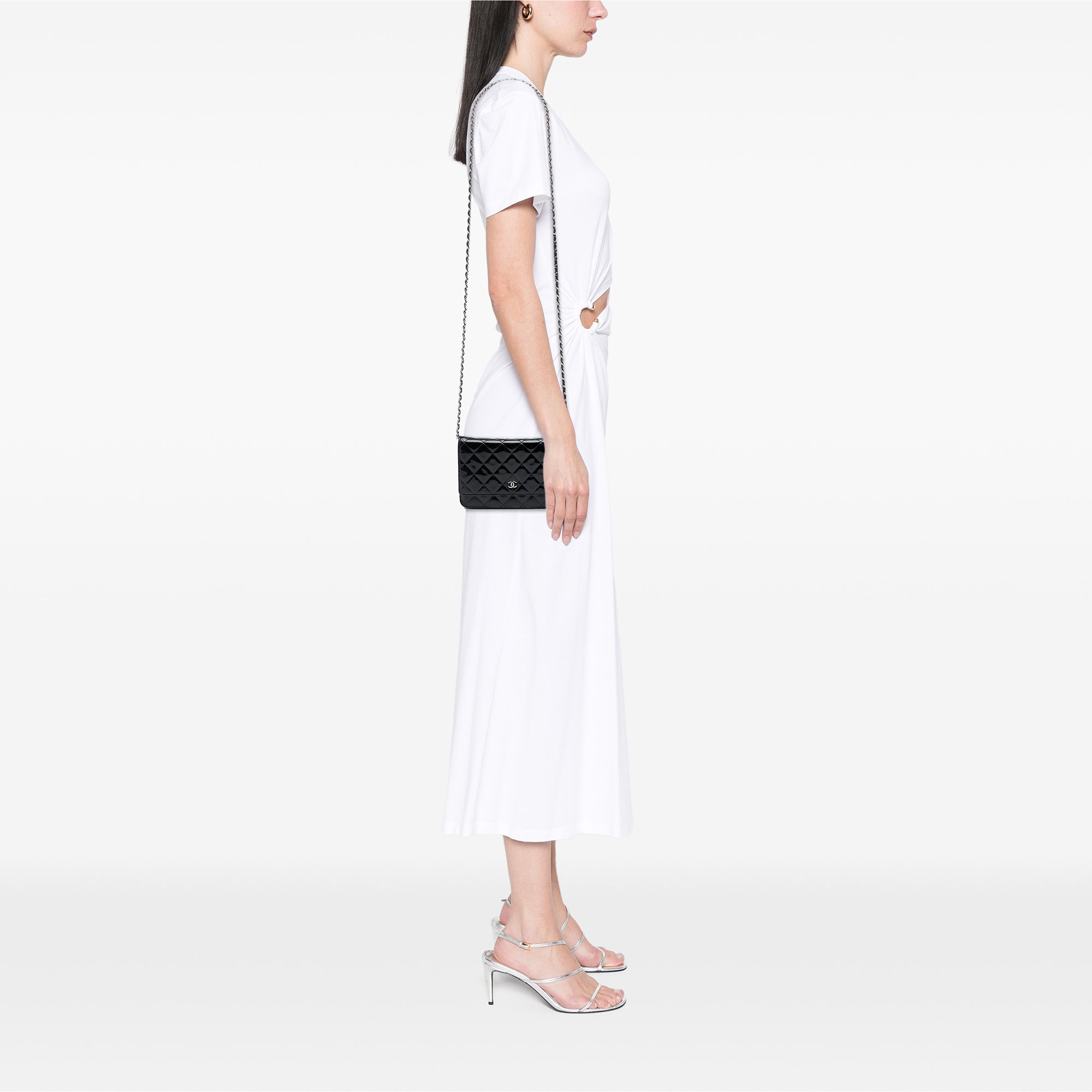 Chanel CC Quilted Patent Wallet On Chain - image 6