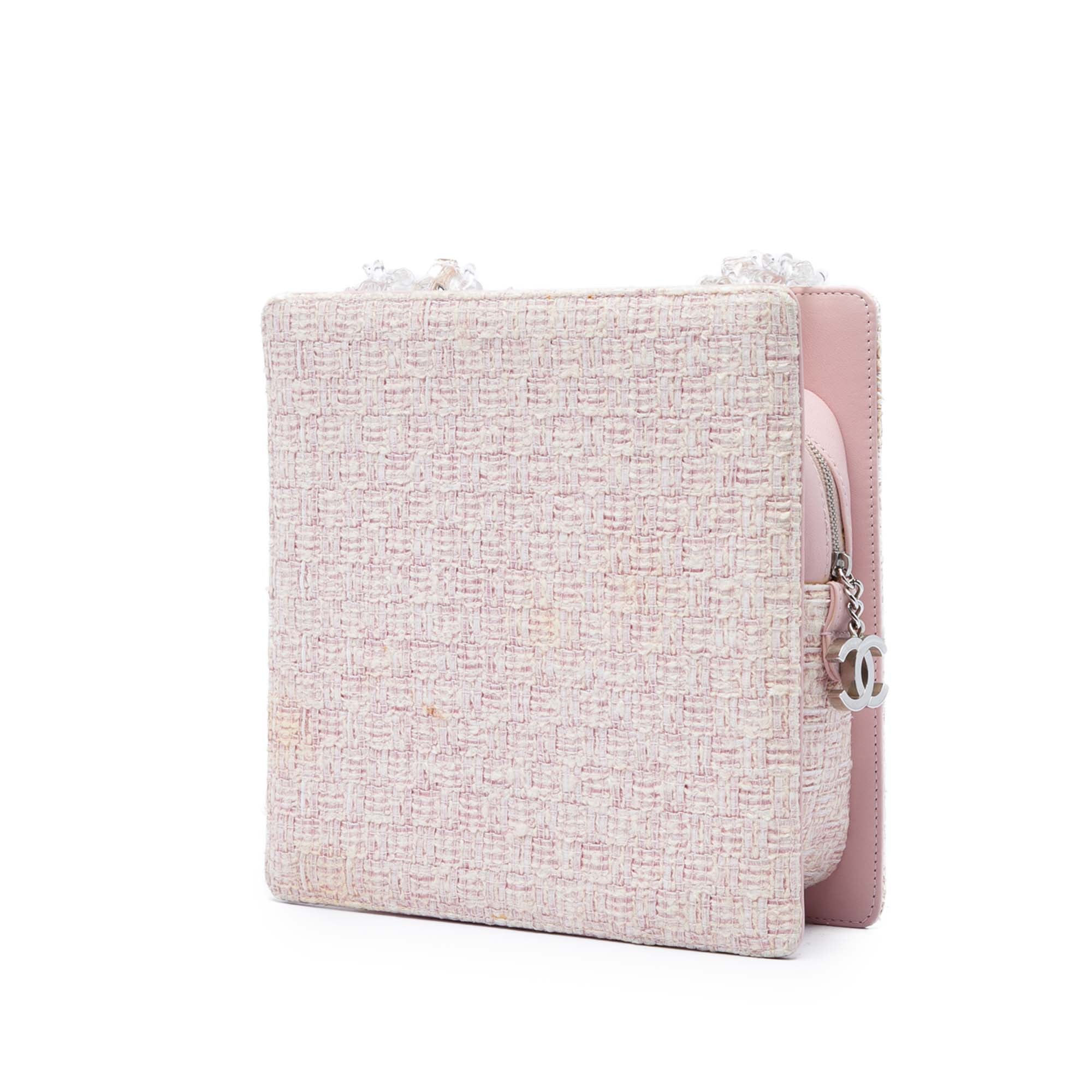 Chanel Square Tweed PVC Chain Fantasy Shoulder Bag - image 2