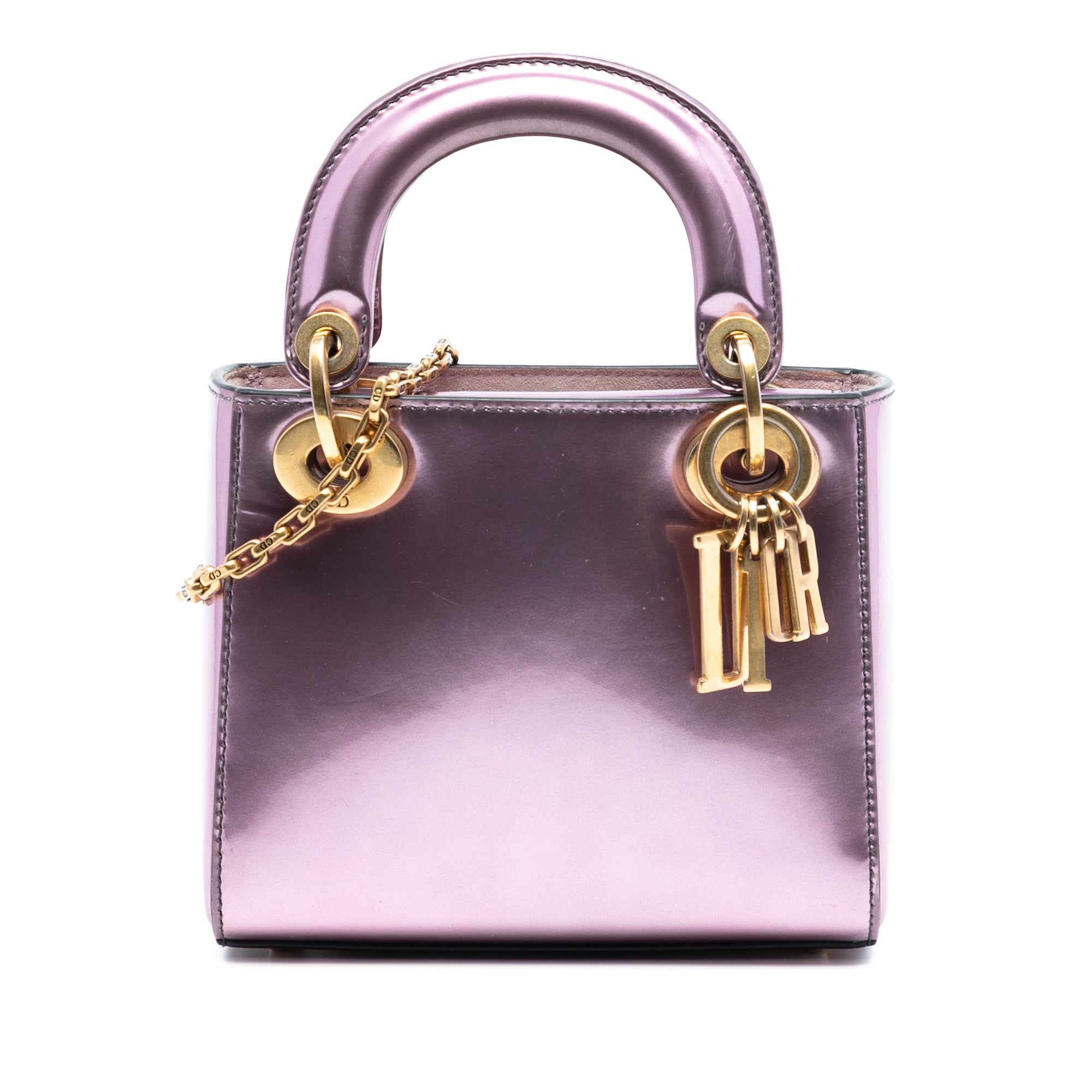 Dior Mini Metallic Patent Lady Dior - image 1