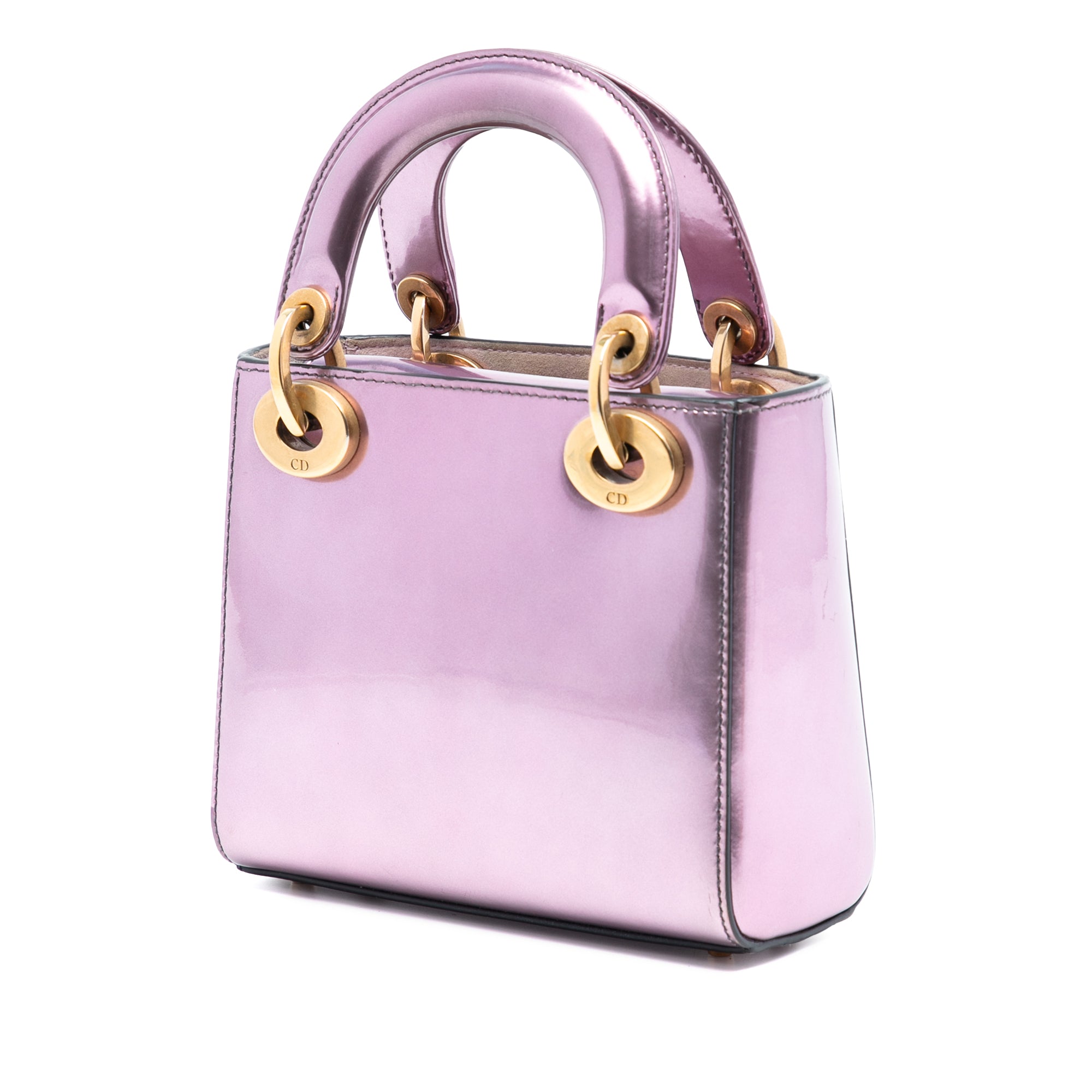 Dior Mini Metallic Patent Lady Dior - image 2