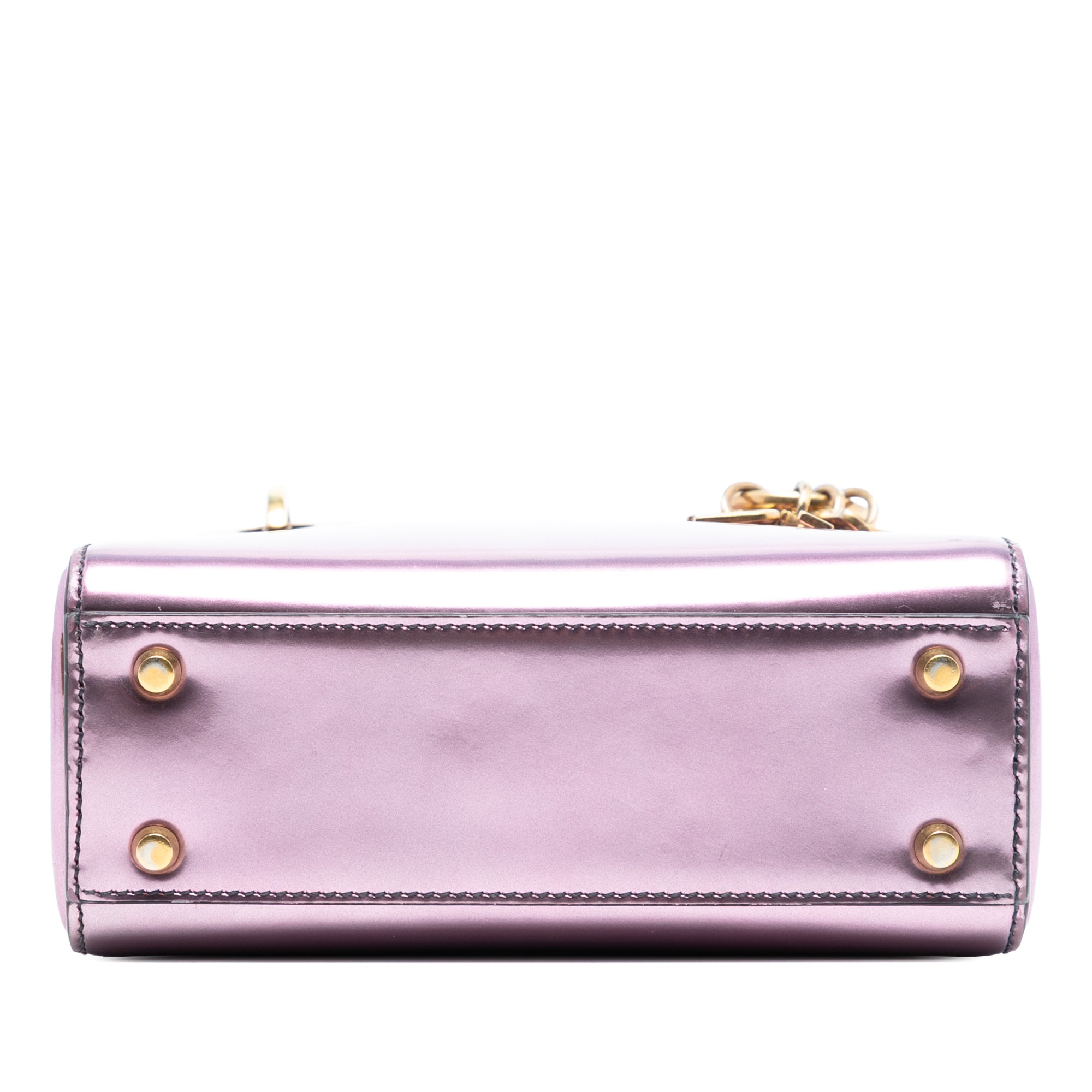 Dior Mini Metallic Patent Lady Dior - image 3