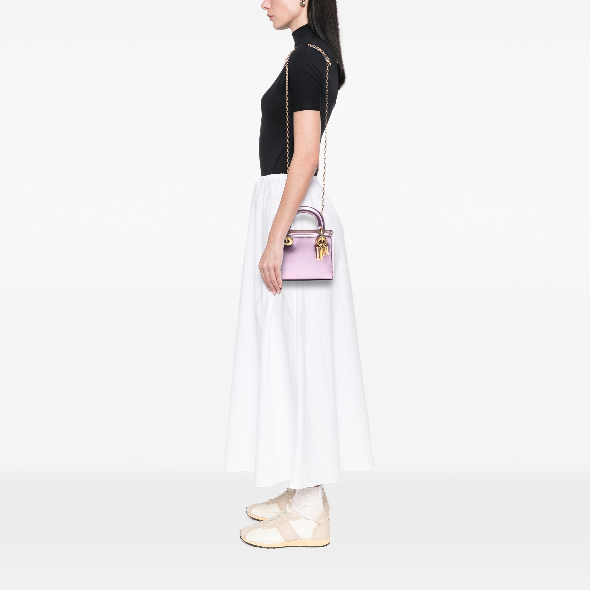 Dior Mini Metallic Patent Lady Dior - image 7