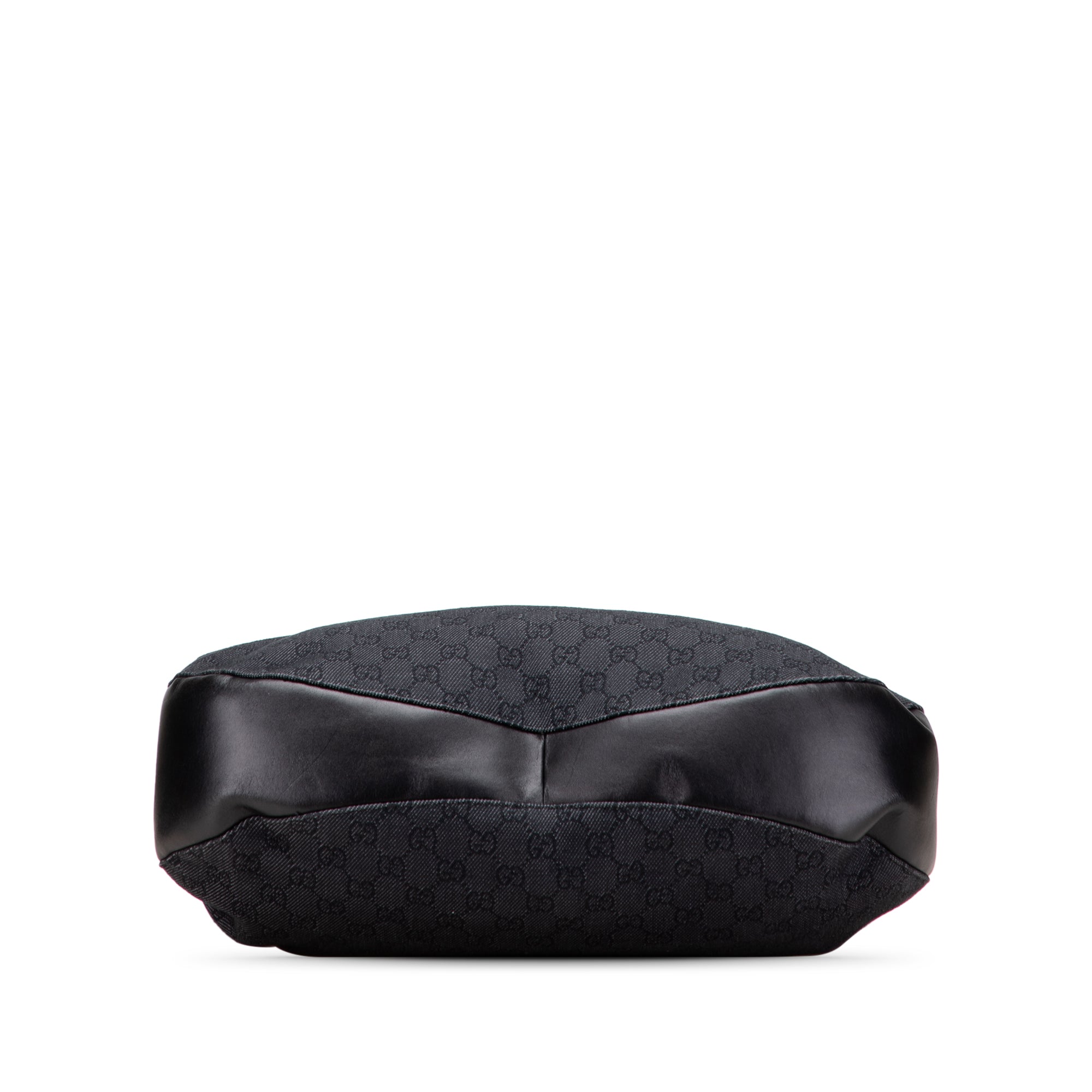 Gucci Large GG Denim Horsebit Classic Ring Hobo