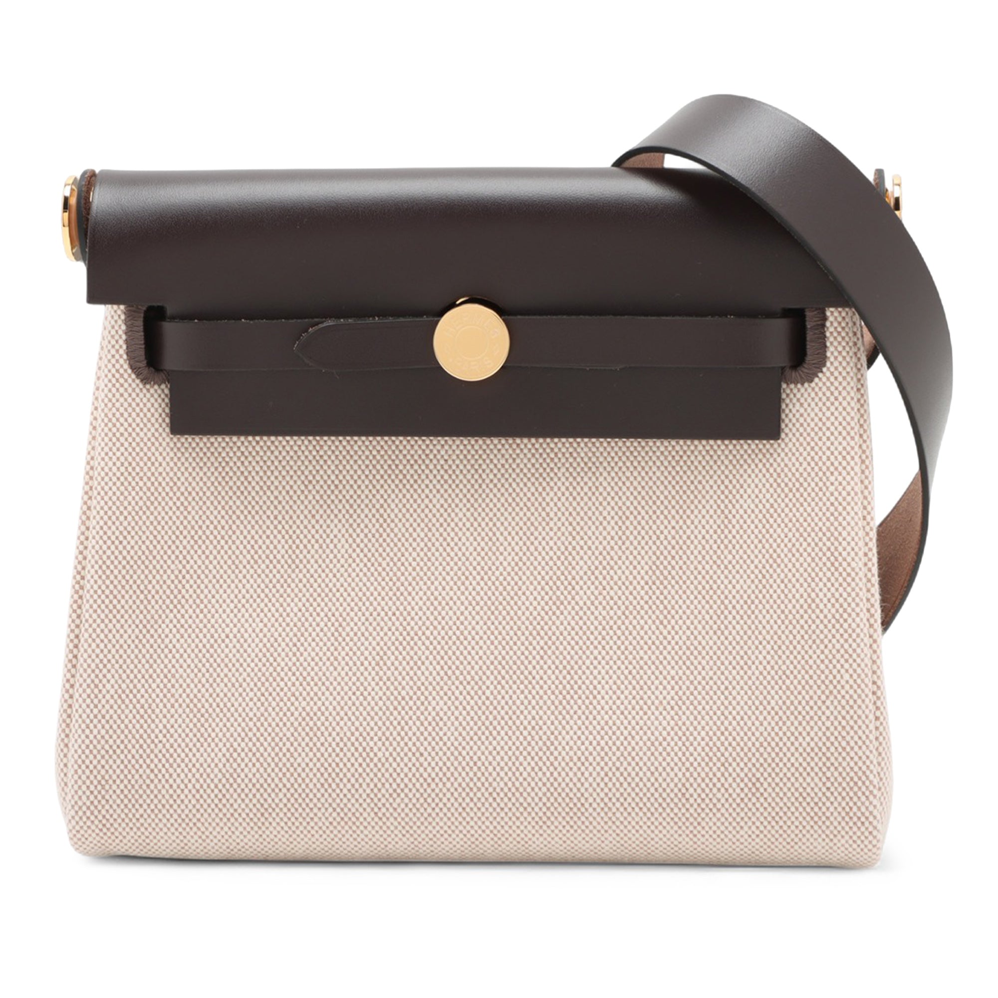 Hermès Military Toile and Vache Hunter Herbag Zip 20 - image 1