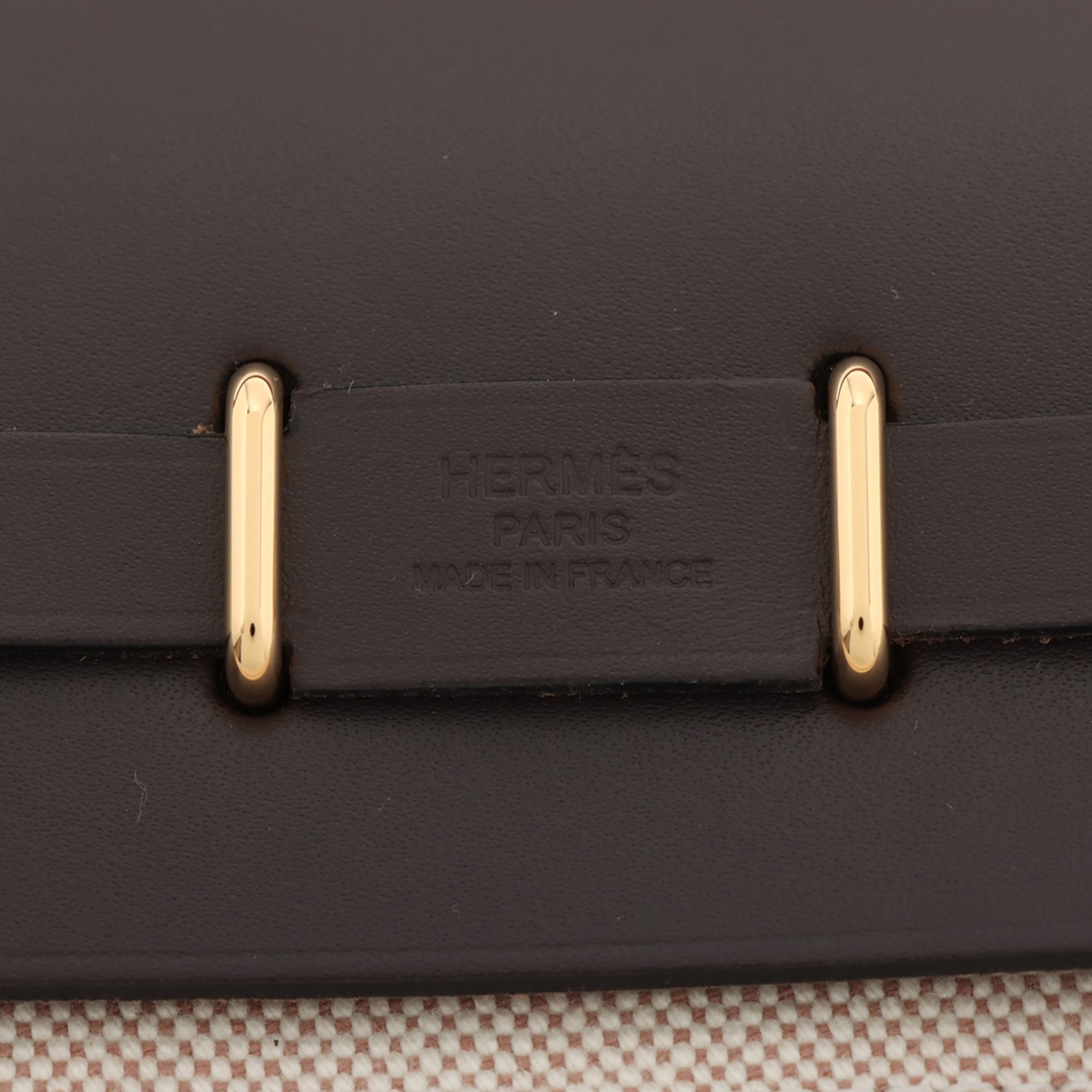 Hermès Military Toile and Vache Hunter Herbag Zip 20 - image 5