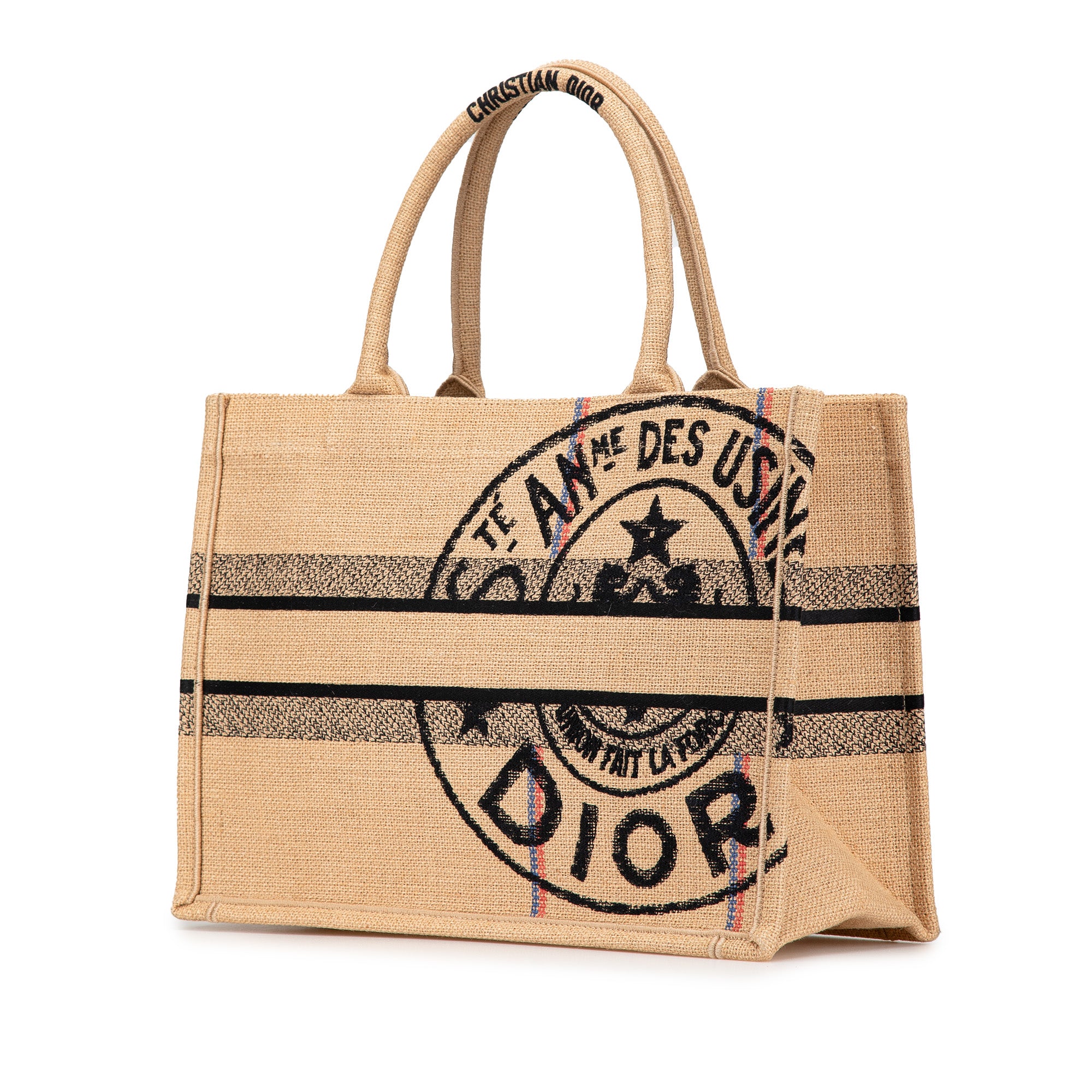 Dior Medium Jute Embroidered Book Tote - image 2