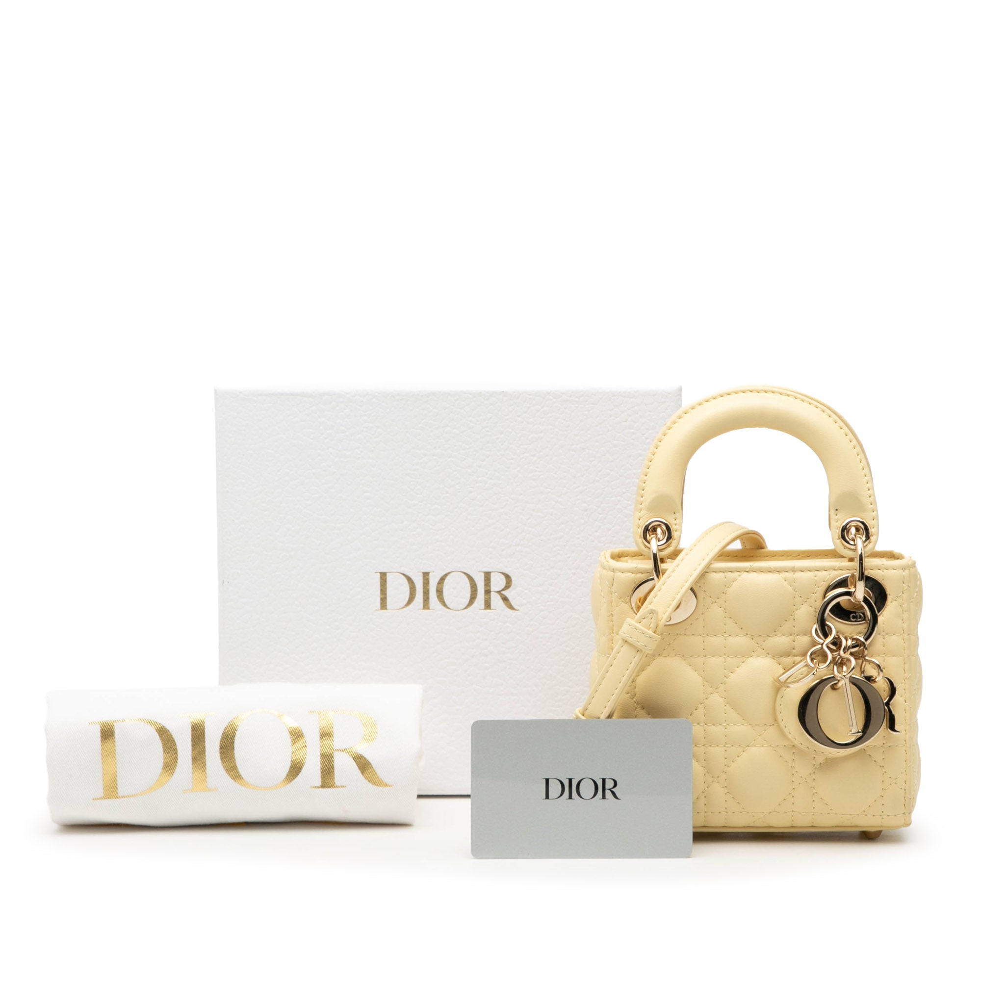 Dior Micro Lambskin Cannage Lady Dior - image 8