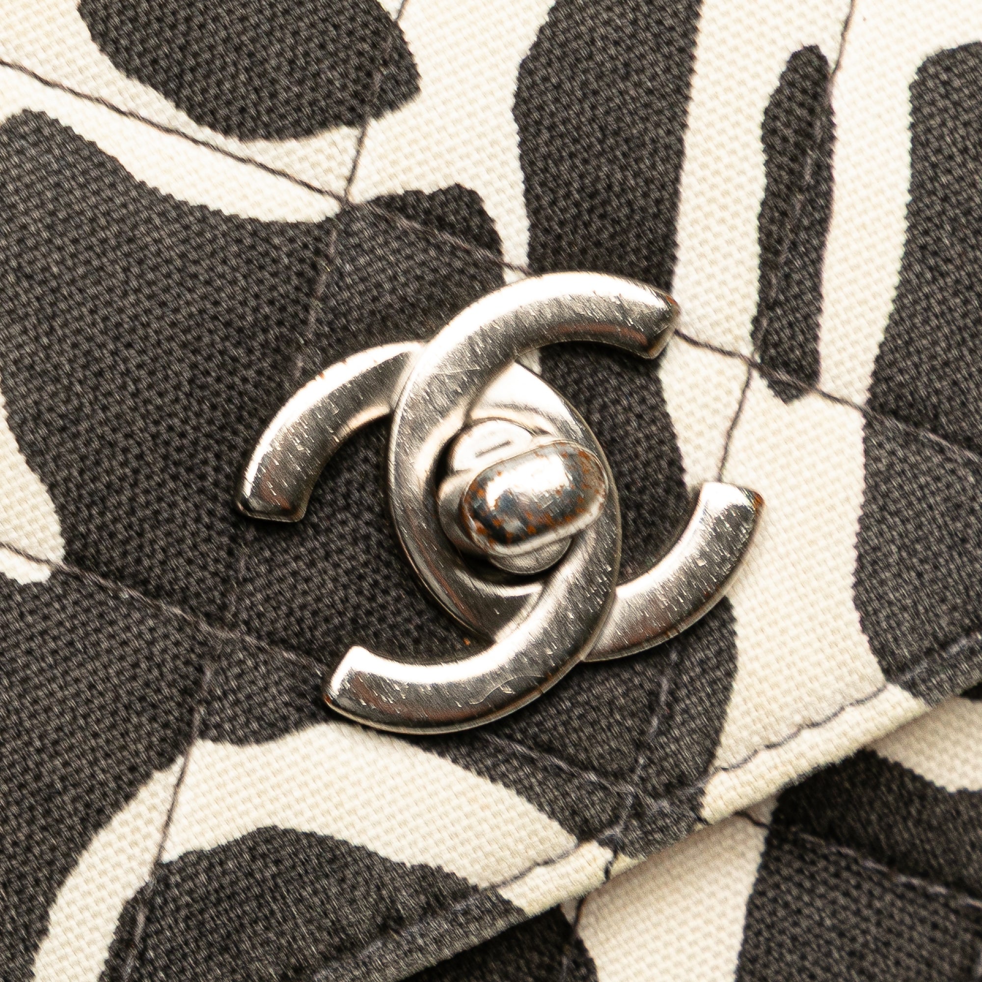 Chanel Medium CC Quilted Printed Canvas Single Flap - image 7