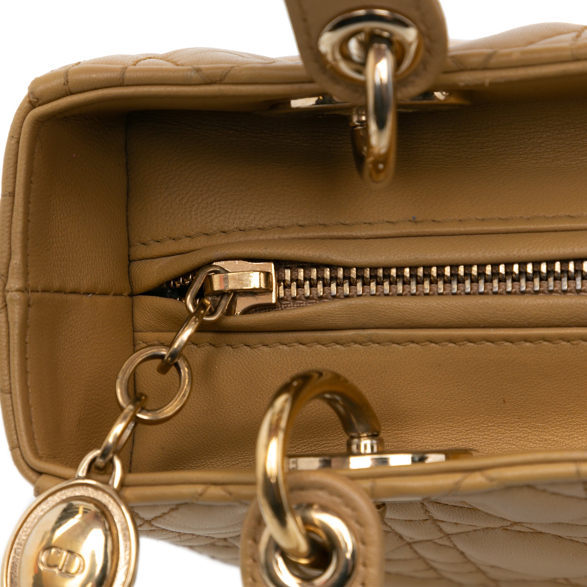 Dior Medium Lambskin Cannage Lady Dior - image 7