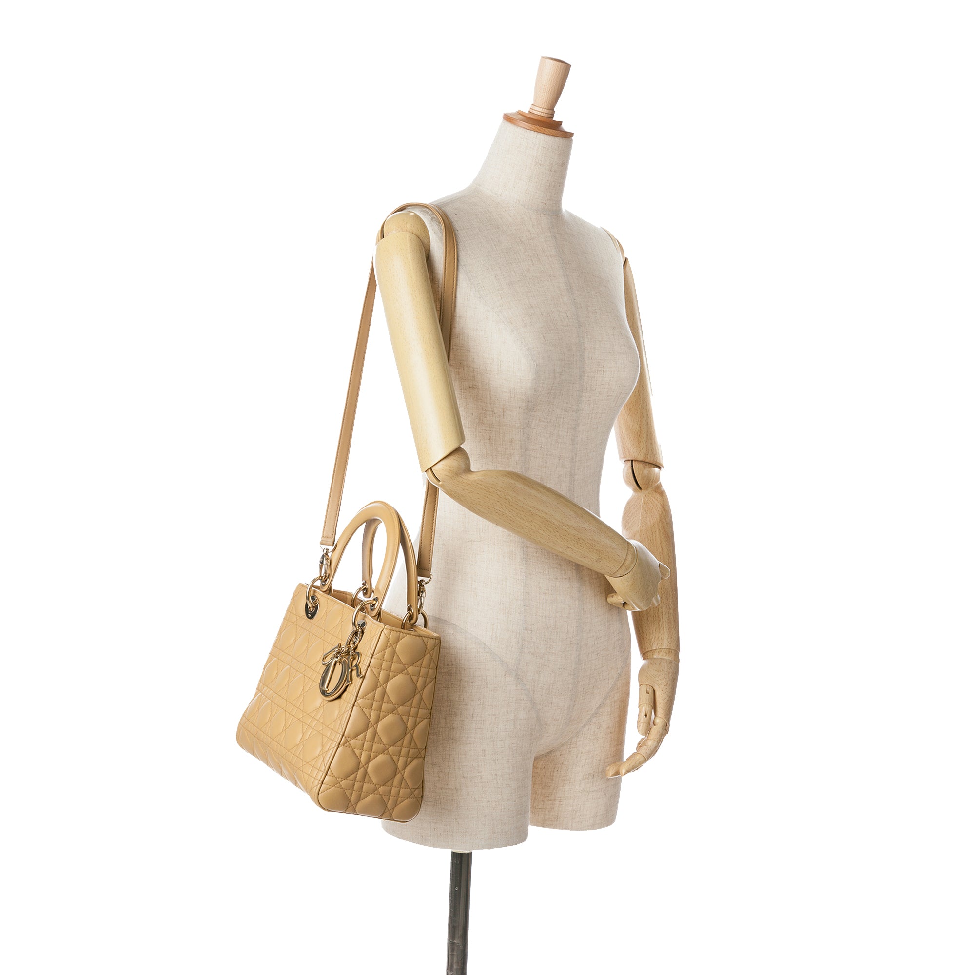 Dior Medium Lambskin Cannage Lady Dior - image 9