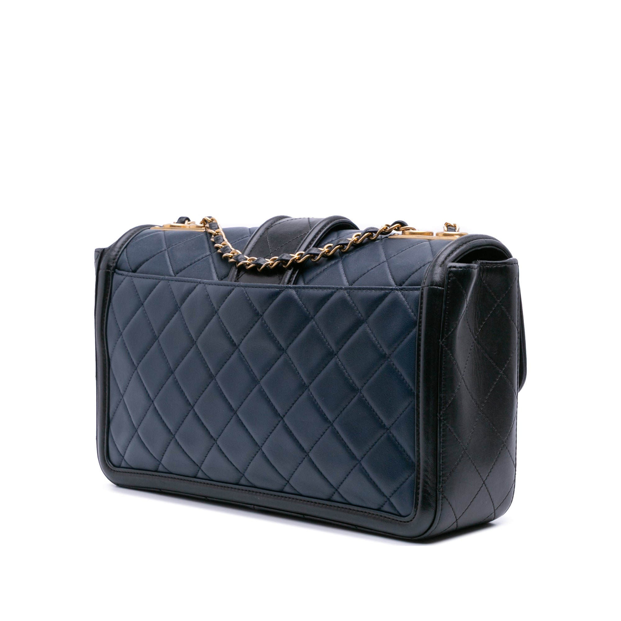 Chanel Medium Bicolor Quilted Lambskin Elegant CC Flap - image 2