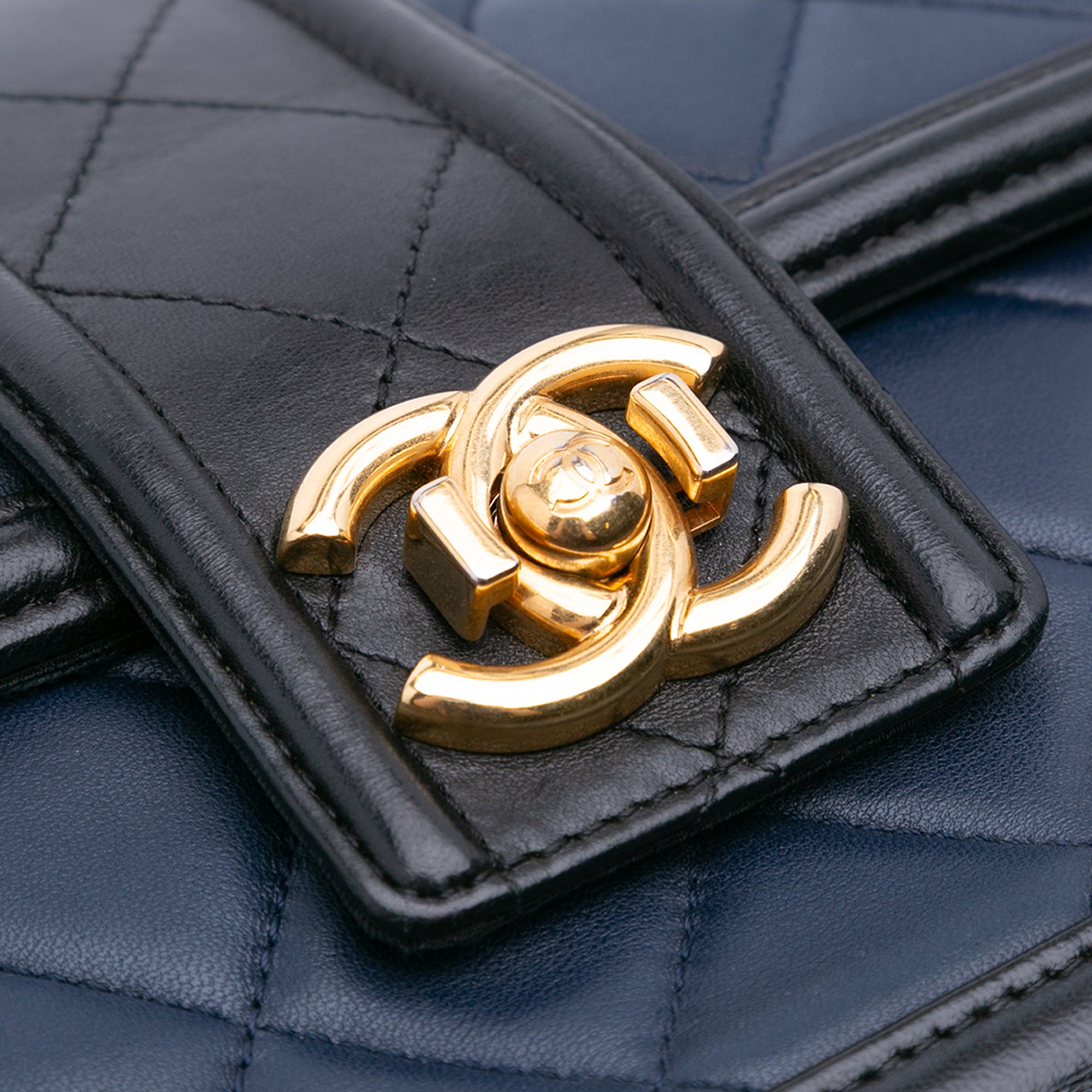 Chanel Medium Bicolor Quilted Lambskin Elegant CC Flap - image 8