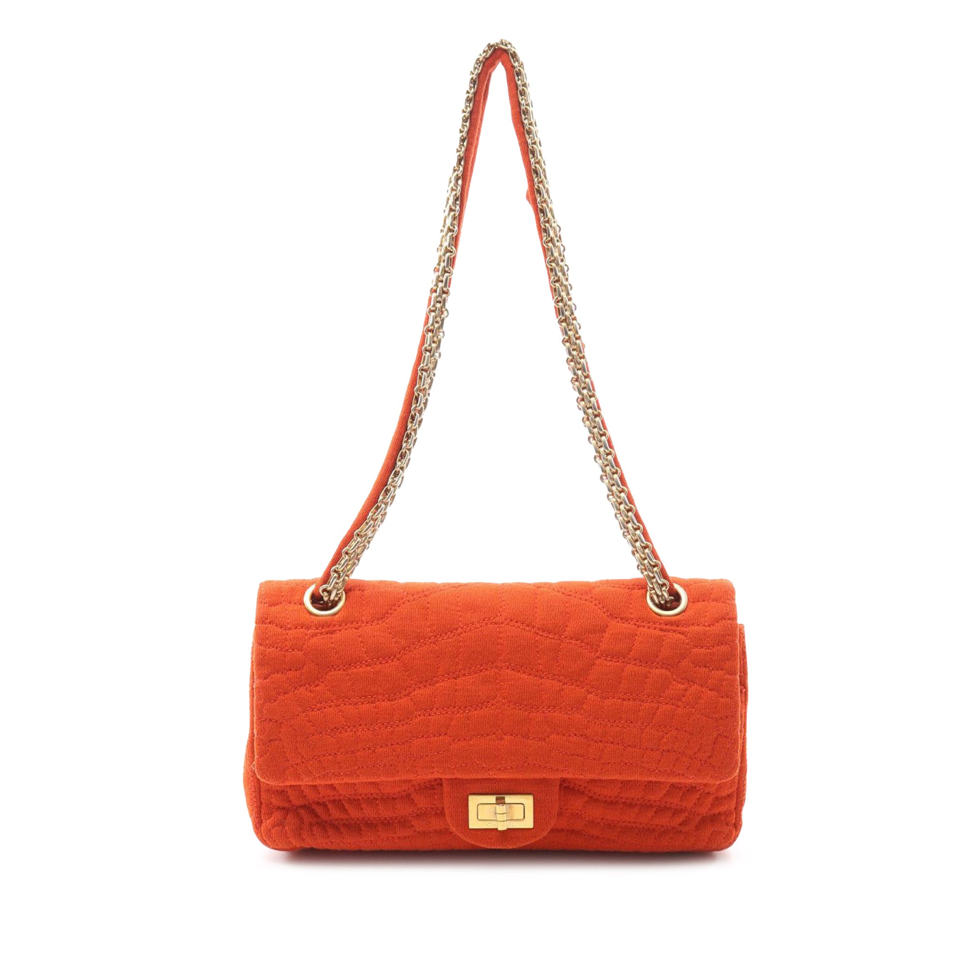 Chanel Croc Quilted Jersey Reissue 2.55 Double Flap 225 - image 1