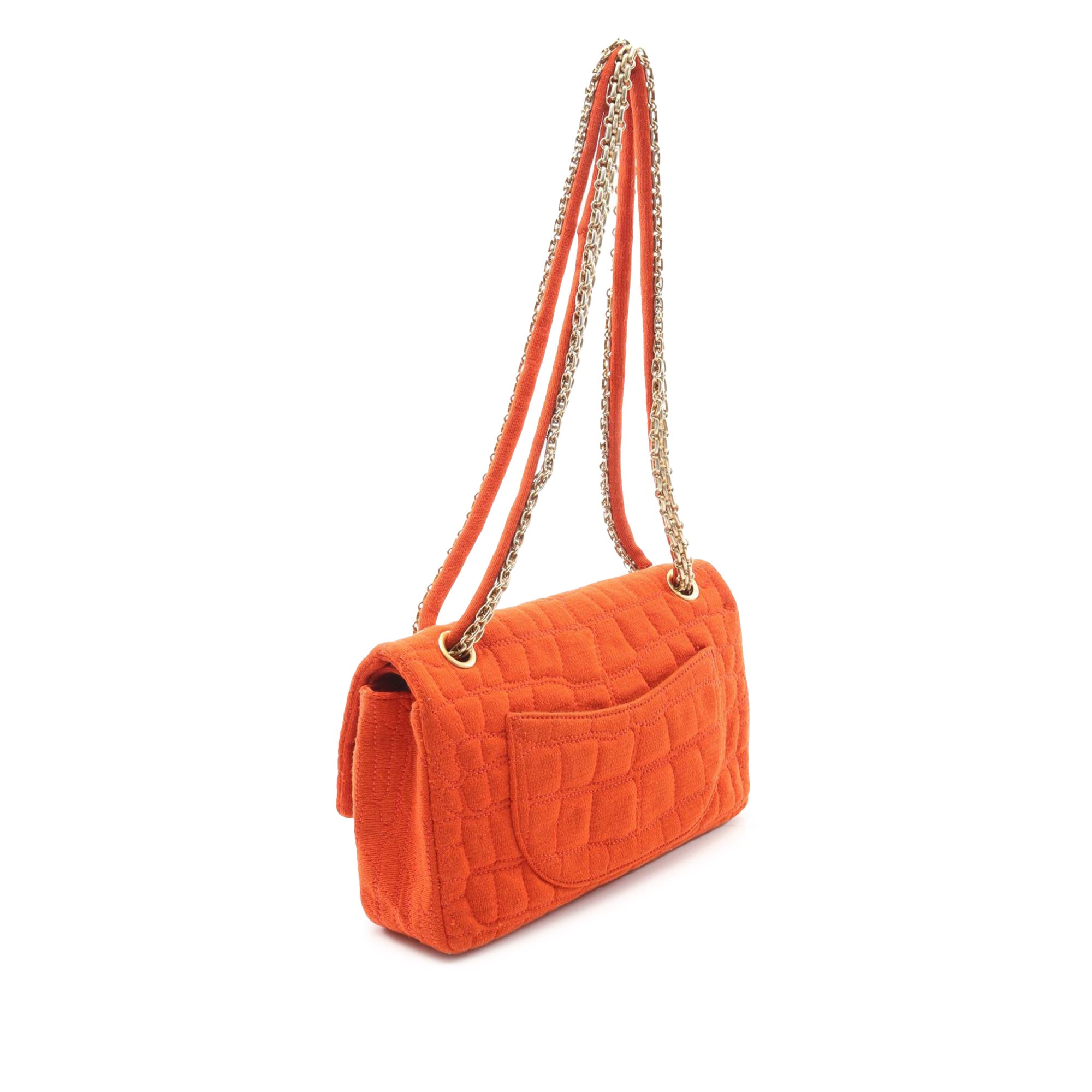 Chanel Croc Quilted Jersey Reissue 2.55 Double Flap 225 - image 2