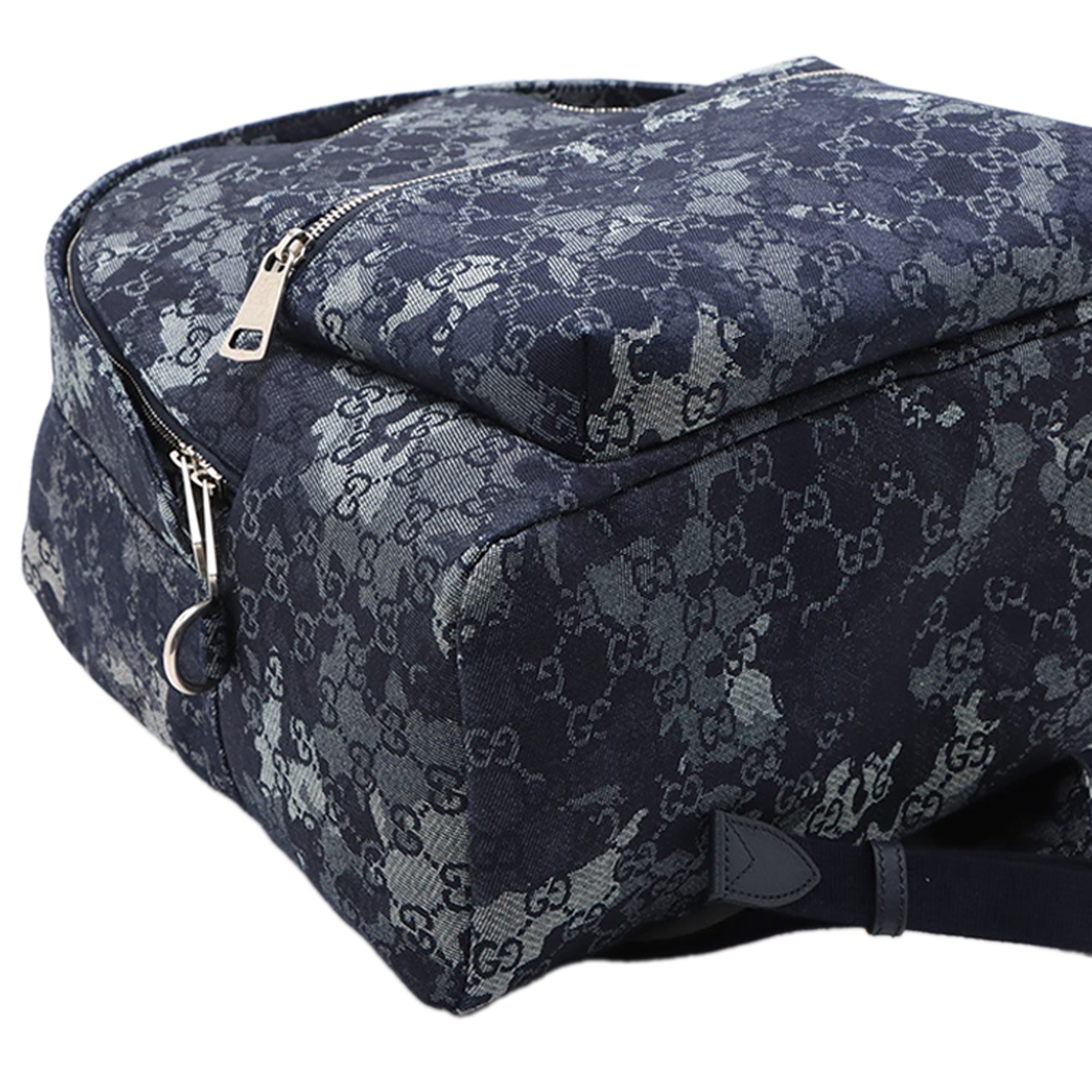 Gucci GG Denim Front Zip Camouflage Backpack - image 7